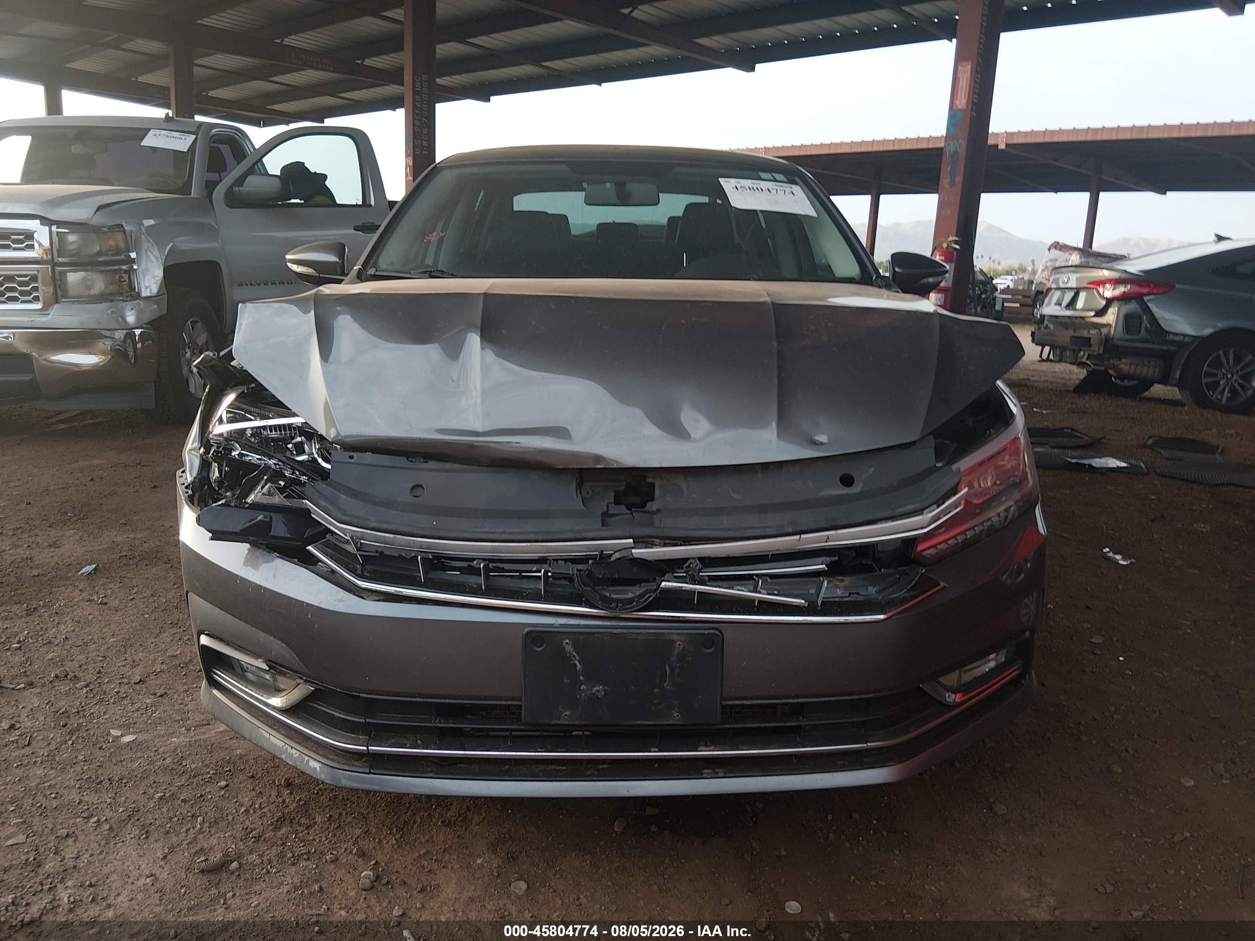2017 Volkswagen Passat 1.8t Se Серый vin: 1VWBT7A3XHC018286