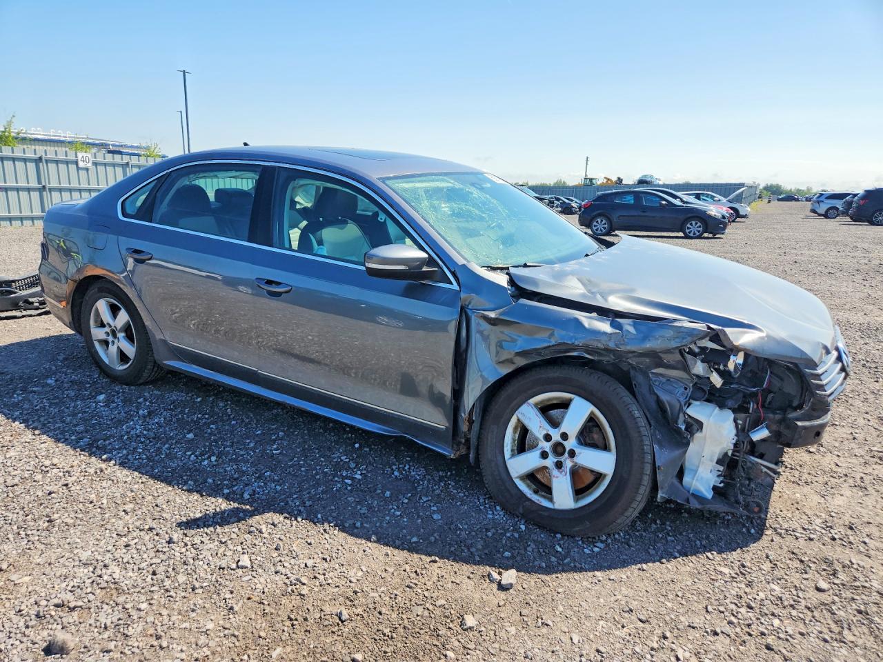 2015 Volkswagen Passat Se Gray vin: 1VWBV7A31FC022850