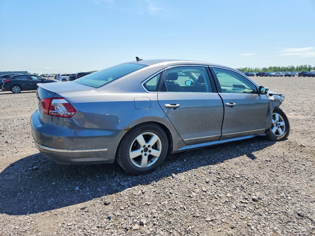 2015 Volkswagen Passat Se Gray vin: 1VWBV7A31FC022850