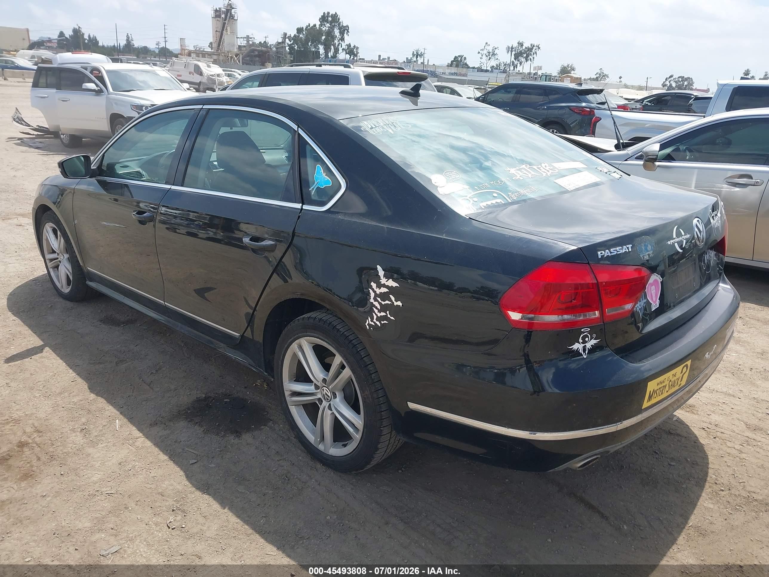 2015 Volkswagen Passat 2.0l Tdi Se Black vin: 1VWBV7A34FC036290