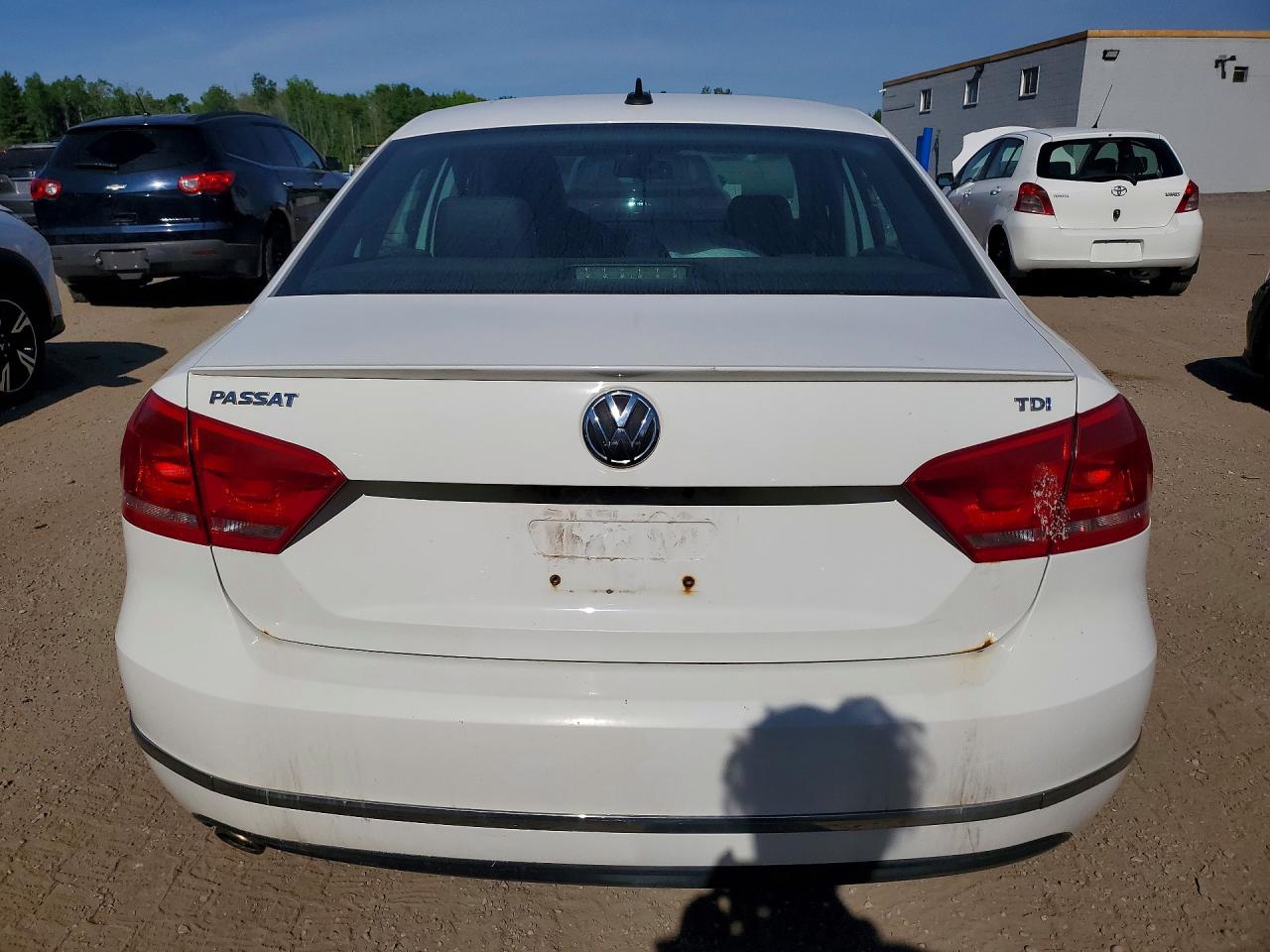 2015 Volkswagen Passat Se White vin: 1VWBV7A35FC048786