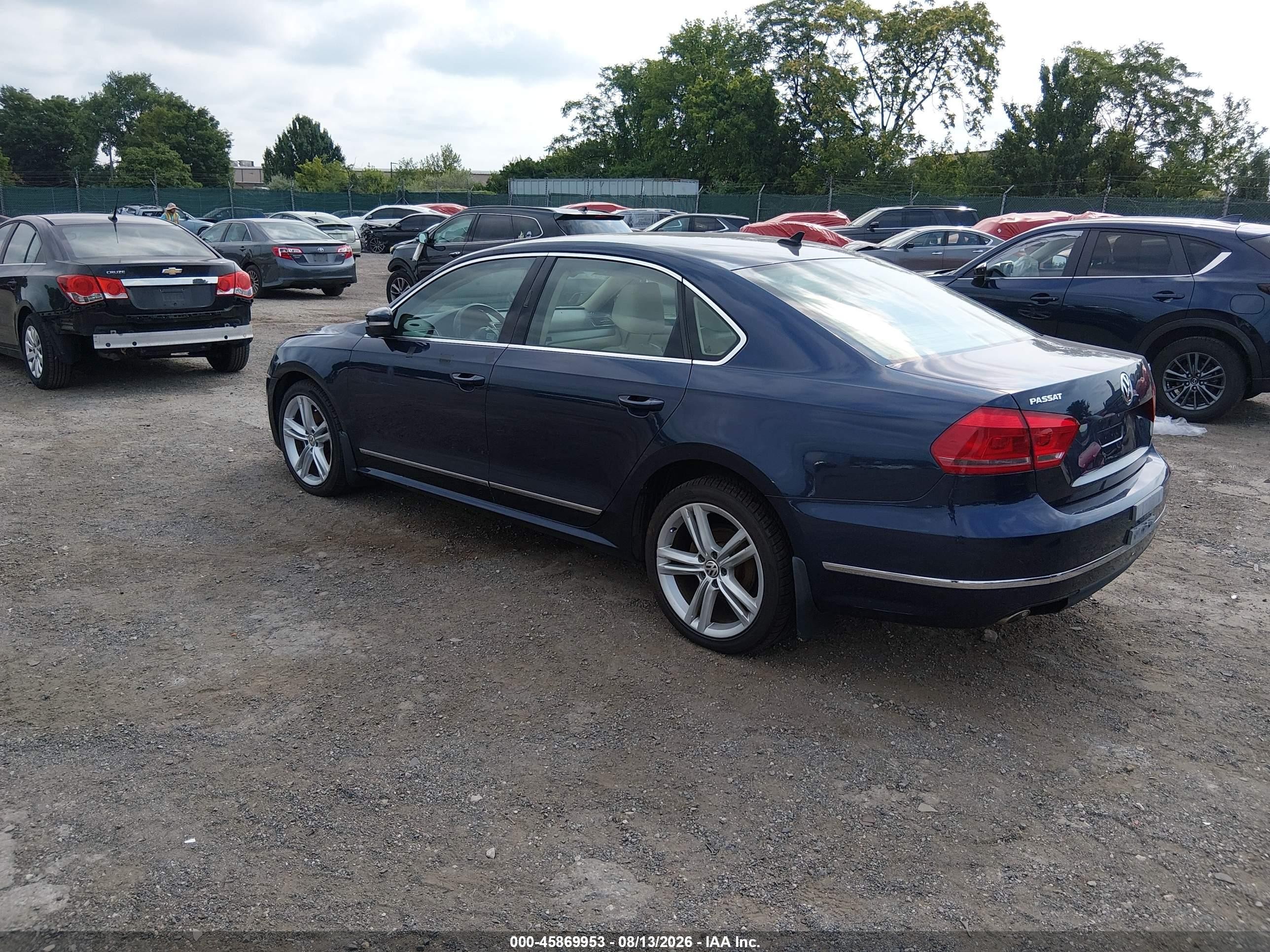 2015 Volkswagen Passat 2.0l Tdi Se Dark Blue vin: 1VWBV7A39FC079040