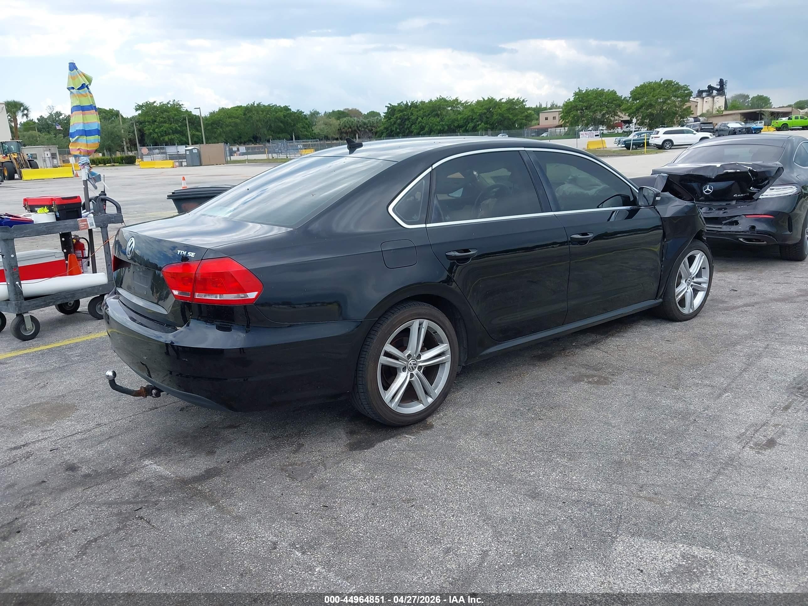 2015 Volkswagen Passat 2.0l Tdi Se Black vin: 1VWBV7A39FC084271