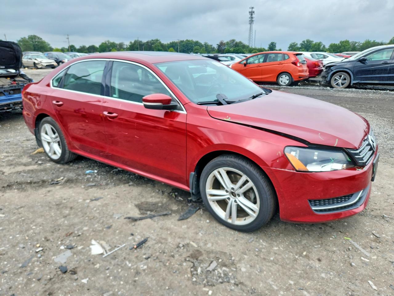 2015 Volkswagen Passat Se Red vin: 1VWBV7A3XFC046838