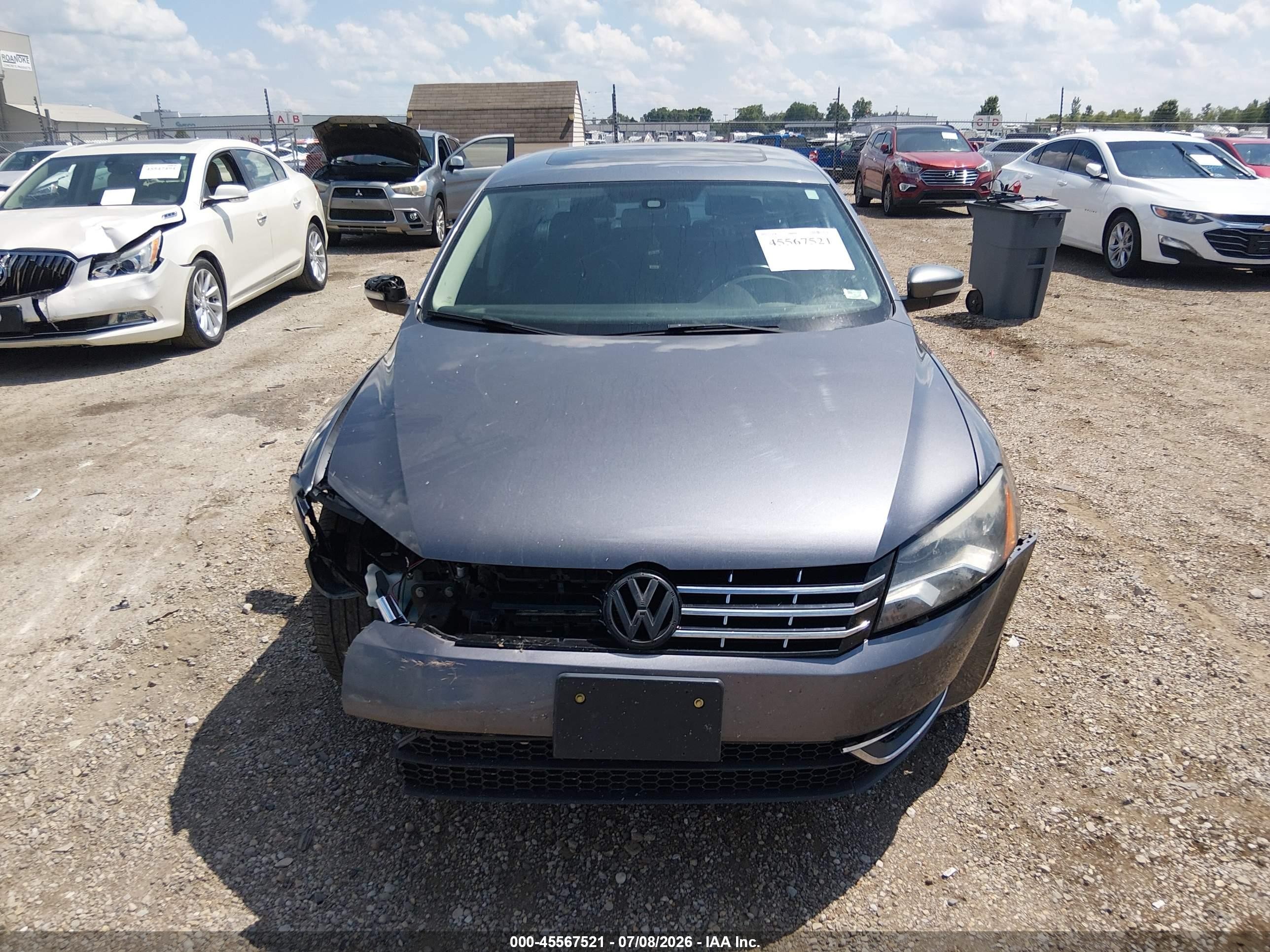 2015 Volkswagen Passat 2.0l Tdi Se Gray vin: 1VWBV7A3XFC076423