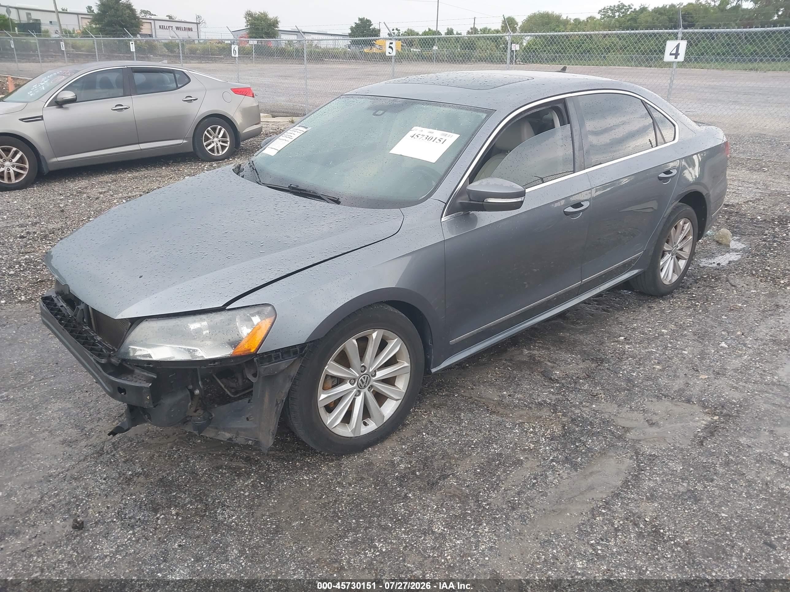 2013 Volkswagen Passat 2.5l Sel Gray vin: 1VWCH7A30DC096785