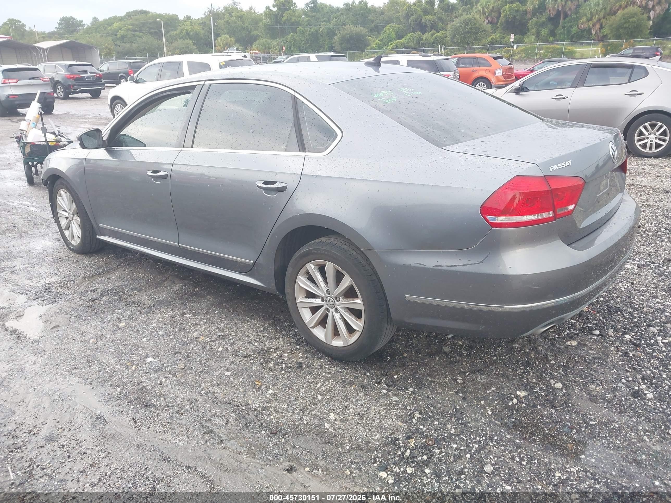 2013 Volkswagen Passat 2.5l Sel Gray vin: 1VWCH7A30DC096785