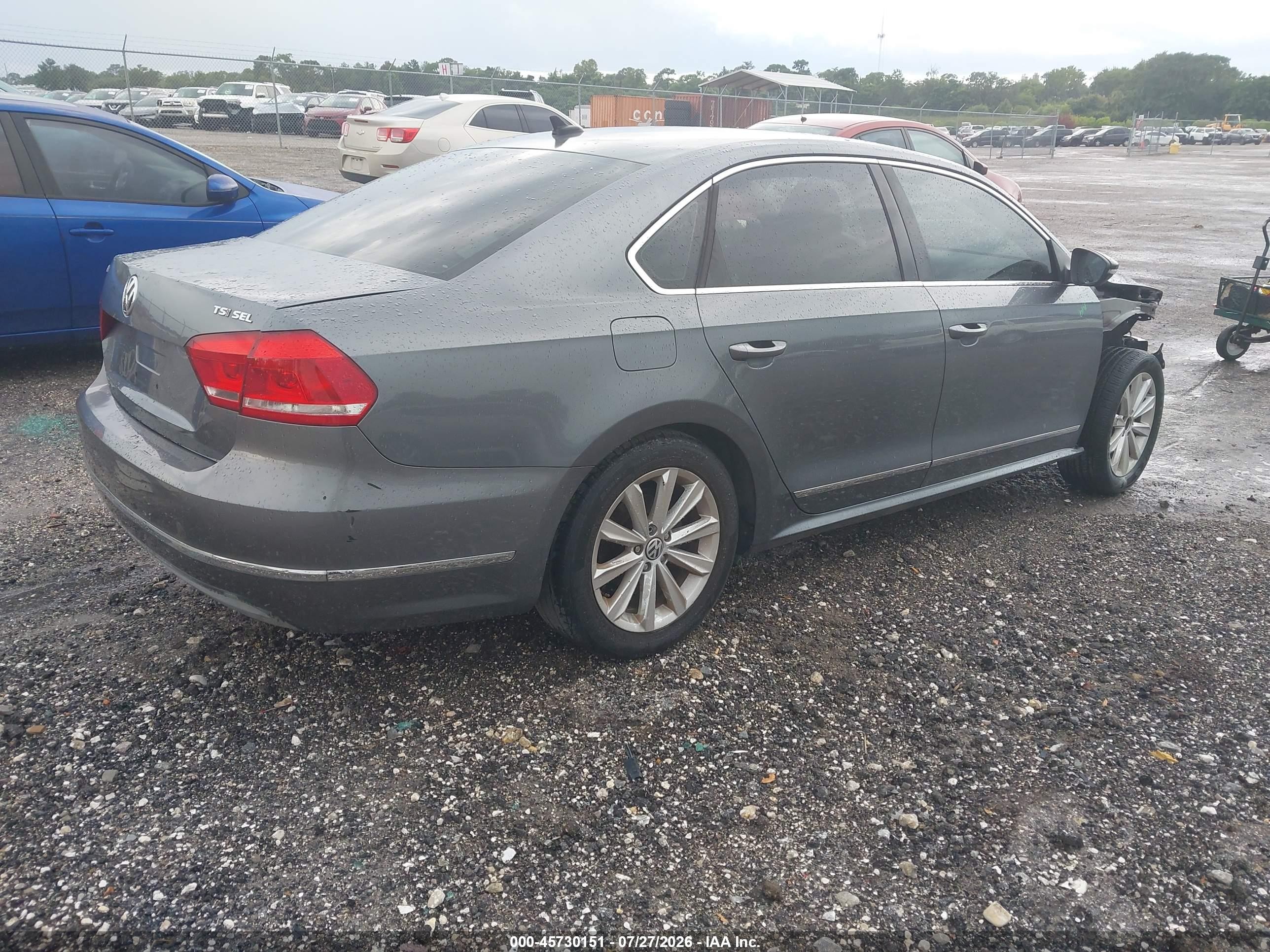 2013 Volkswagen Passat 2.5l Sel Gray vin: 1VWCH7A30DC096785