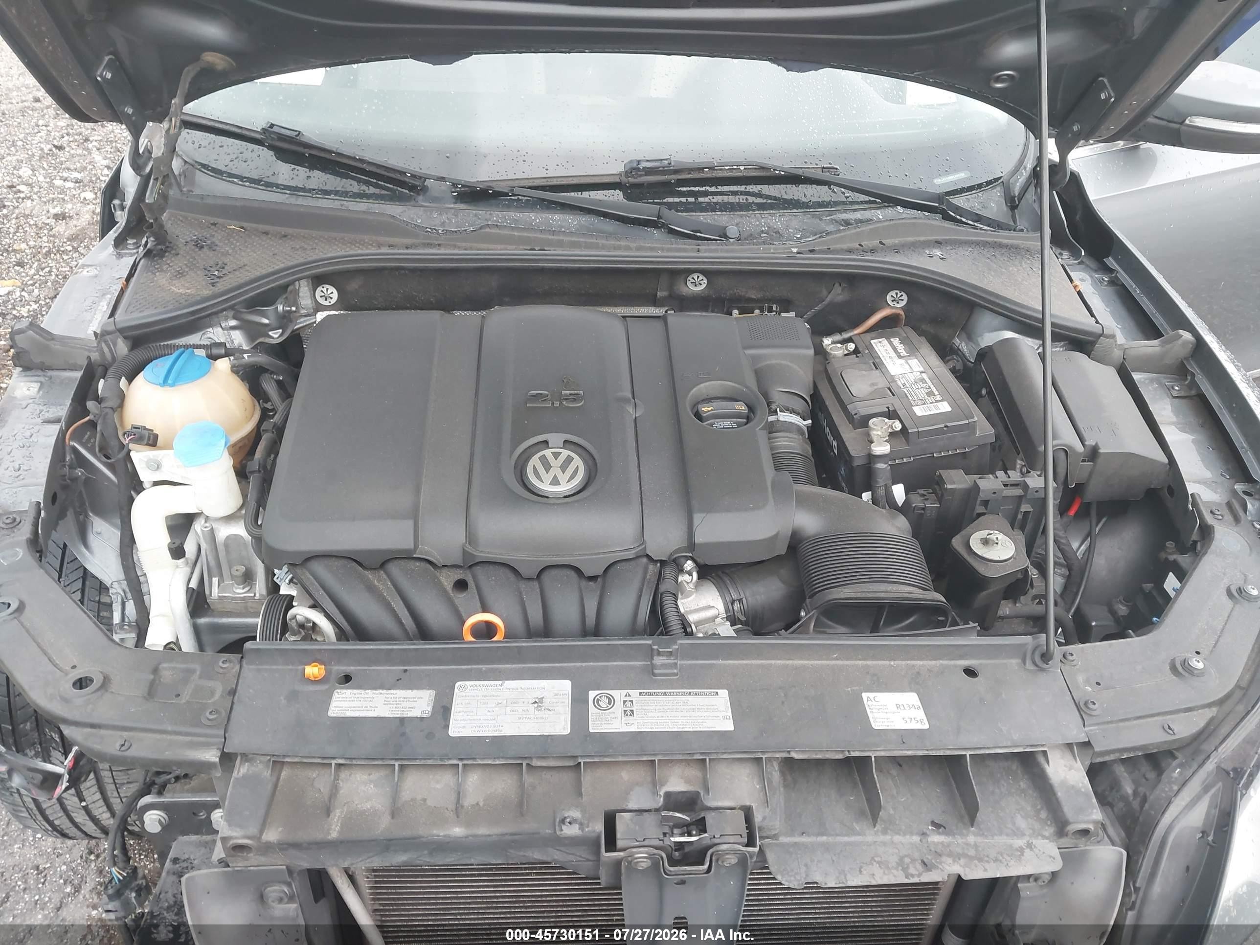 2013 Volkswagen Passat 2.5l Sel Gray vin: 1VWCH7A30DC096785