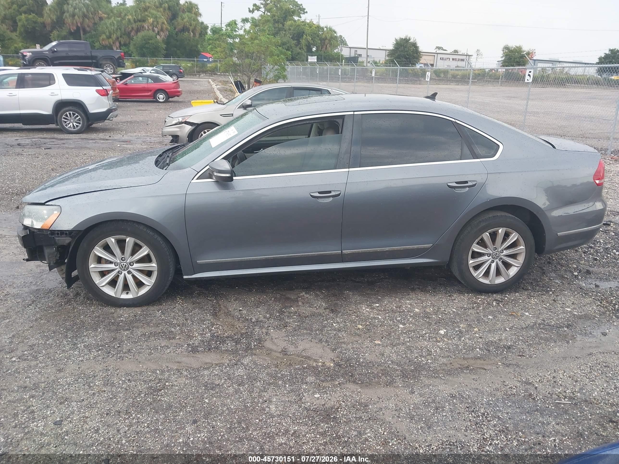 2013 Volkswagen Passat 2.5l Sel Gray vin: 1VWCH7A30DC096785
