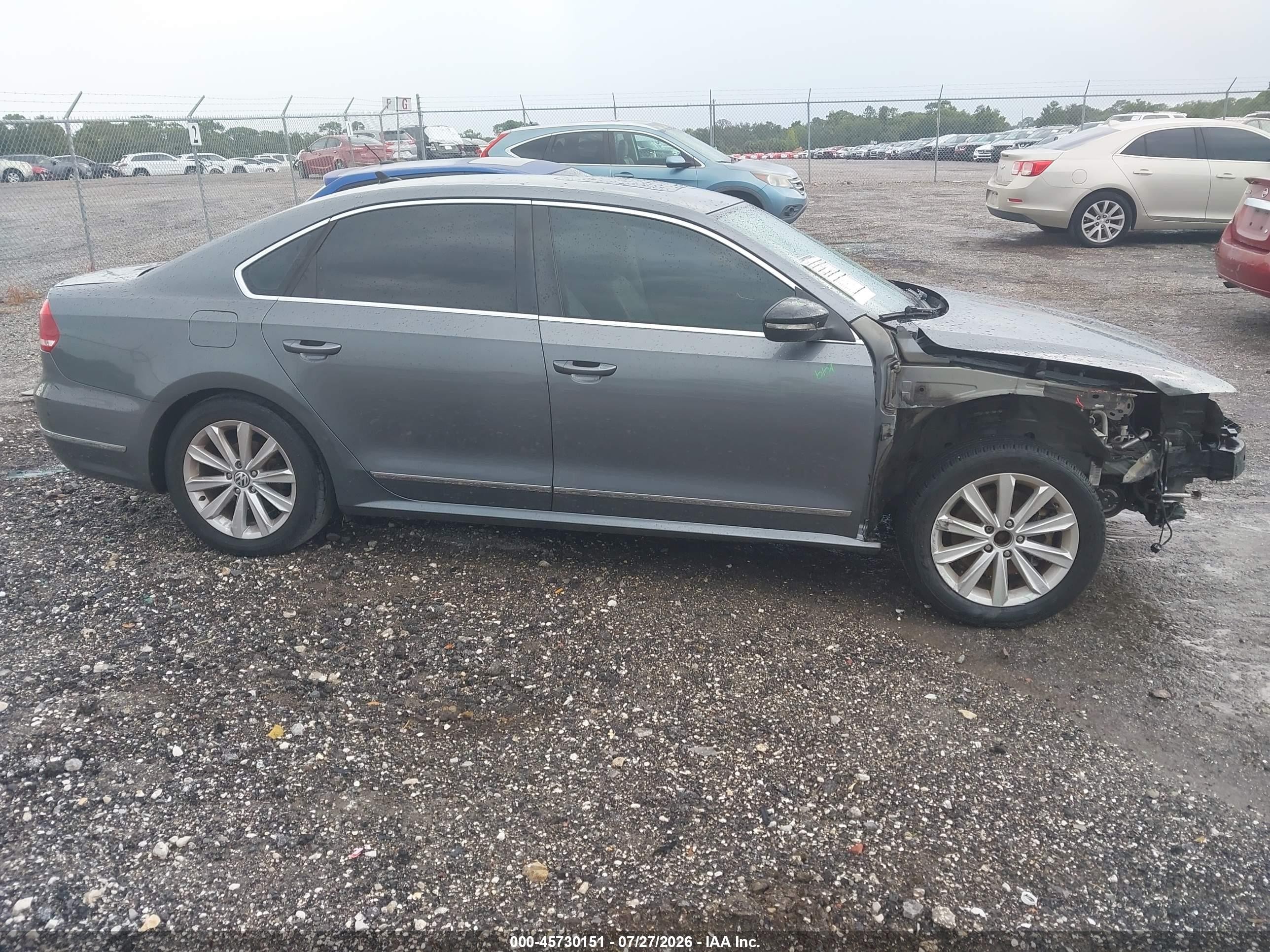 2013 Volkswagen Passat 2.5l Sel Gray vin: 1VWCH7A30DC096785