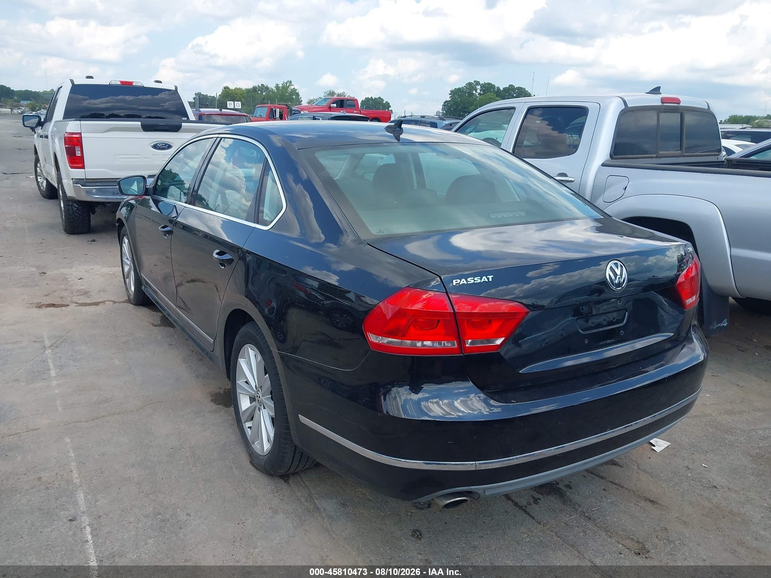 2012 Volkswagen Passat 2.5l Sel Black vin: 1VWCH7A32CC075175