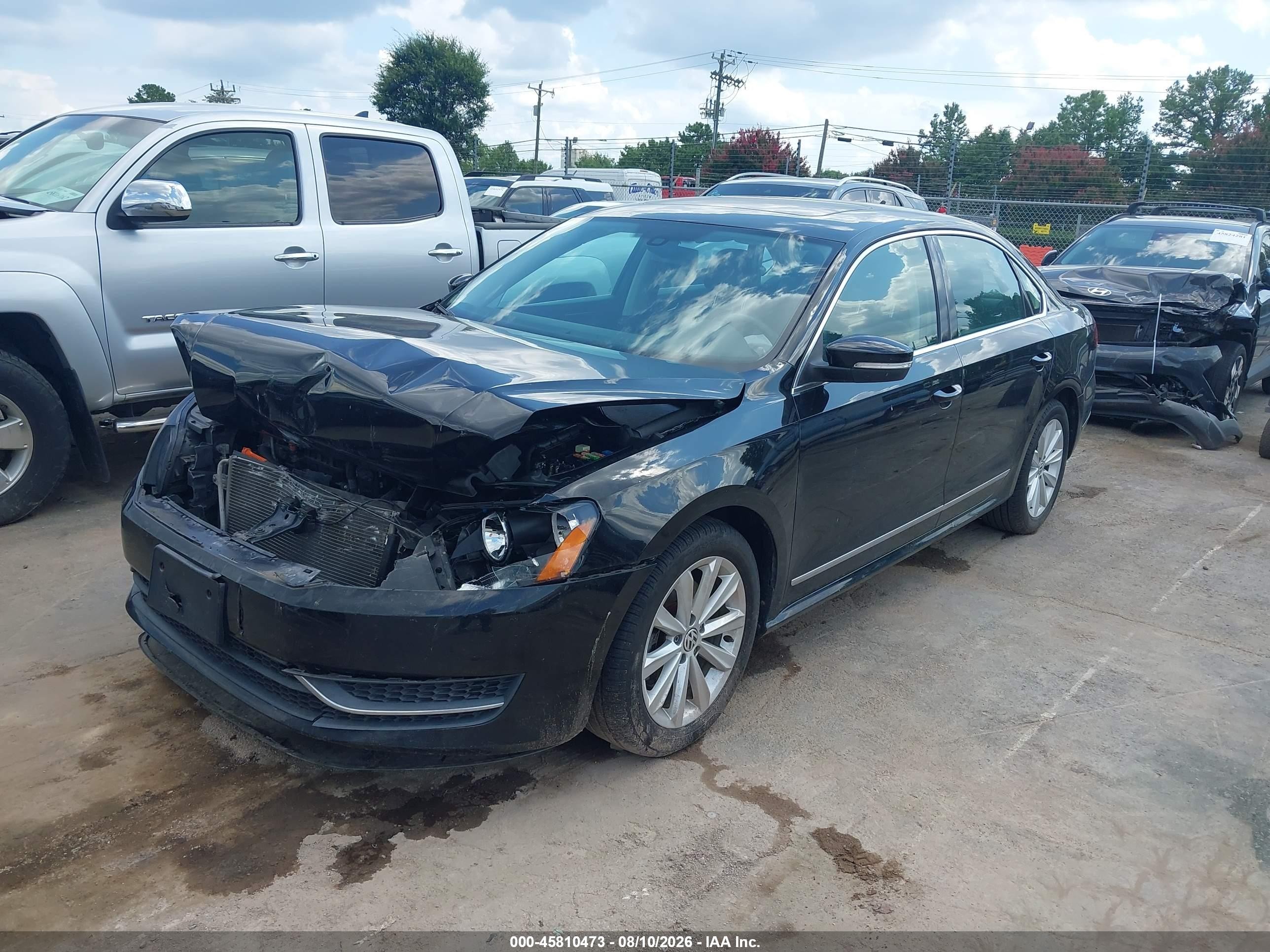 2012 Volkswagen Passat 2.5l Sel Black vin: 1VWCH7A32CC075175