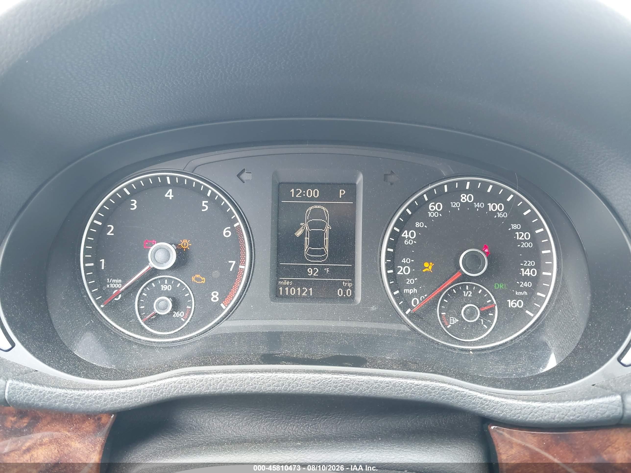 2012 Volkswagen Passat 2.5l Sel Black vin: 1VWCH7A32CC075175