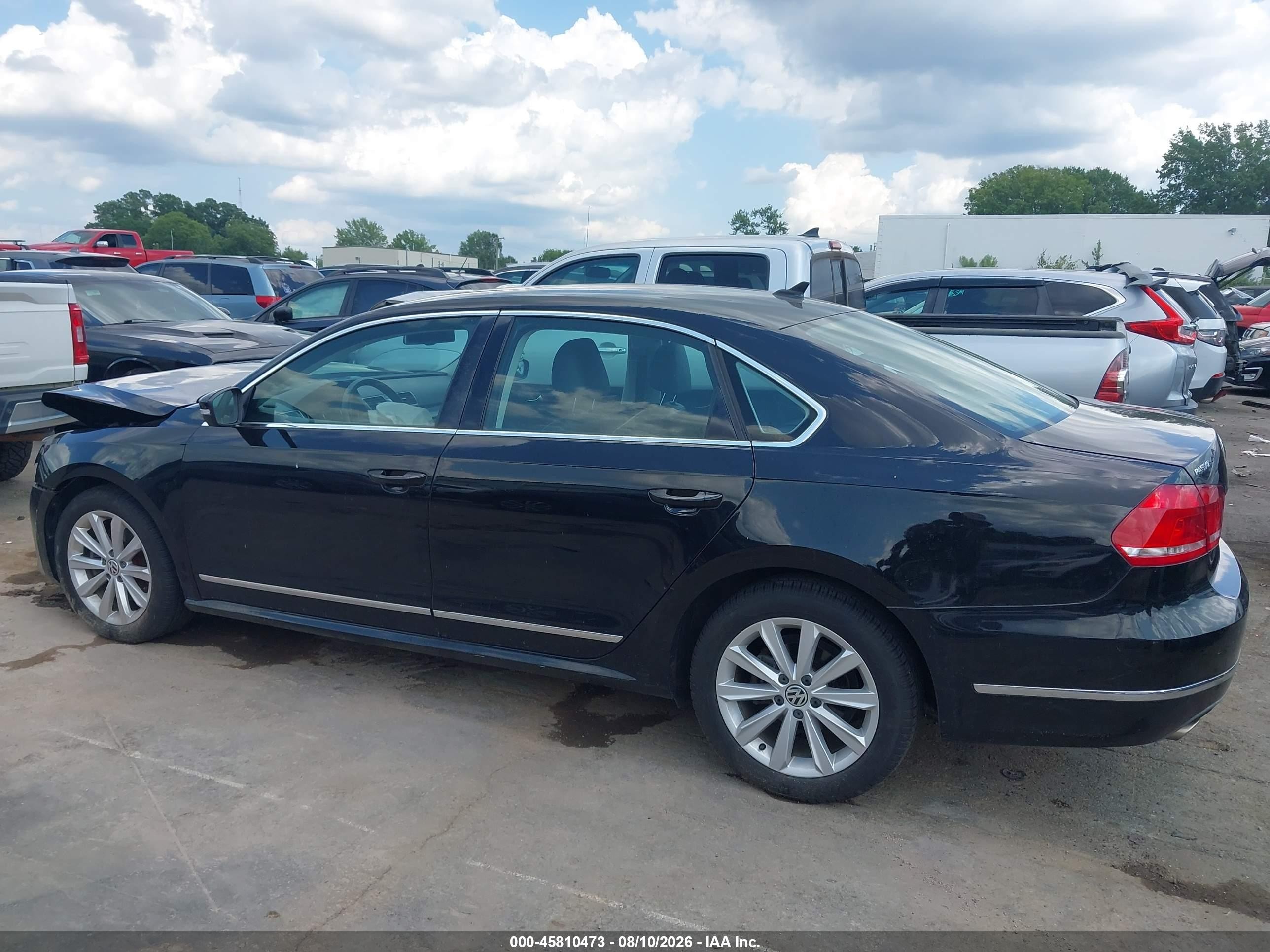 2012 Volkswagen Passat 2.5l Sel Black vin: 1VWCH7A32CC075175