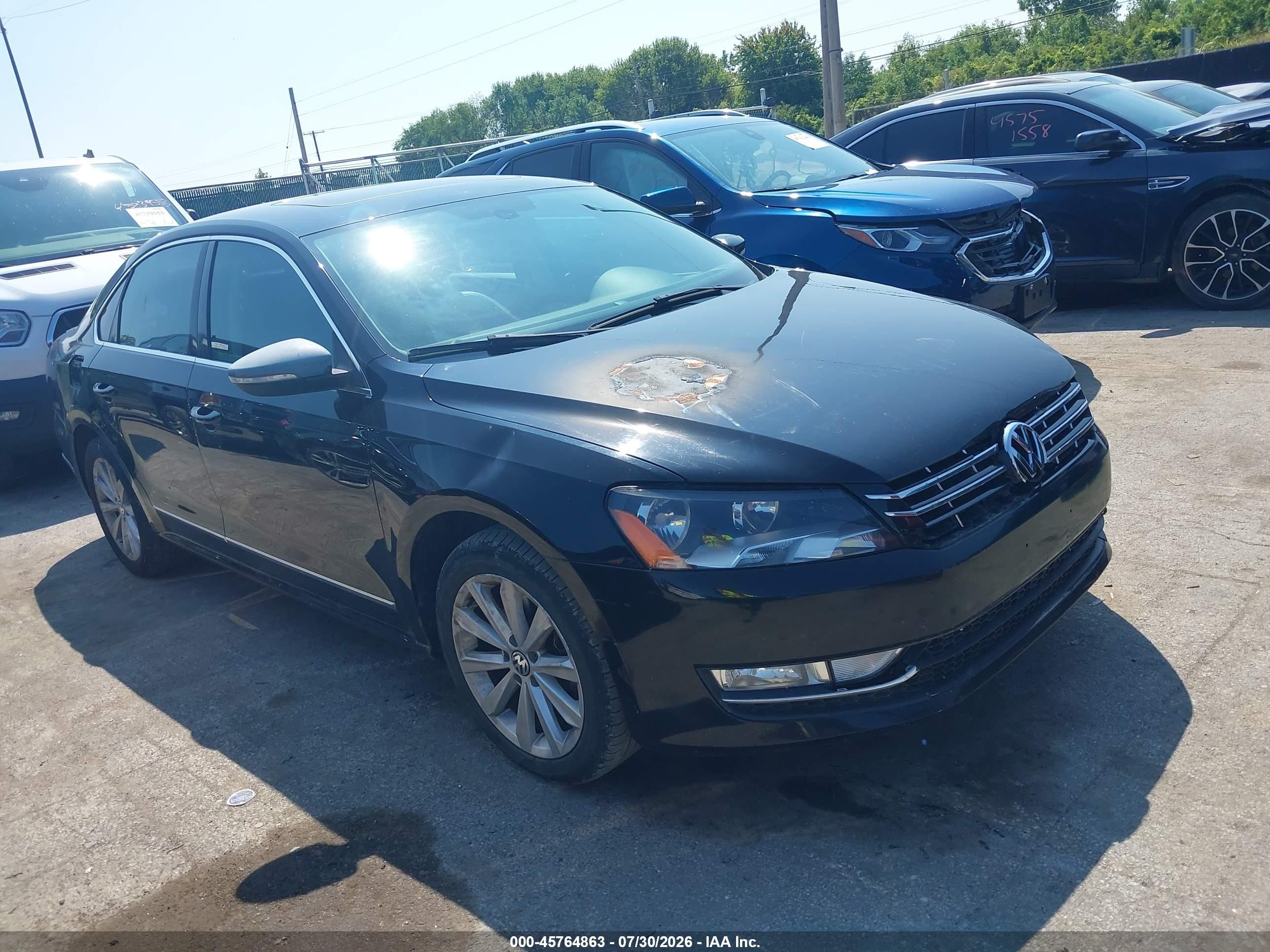 2013 Volkswagen Passat 2.5l Sel Premium Black vin: 1VWCH7A38DC043087