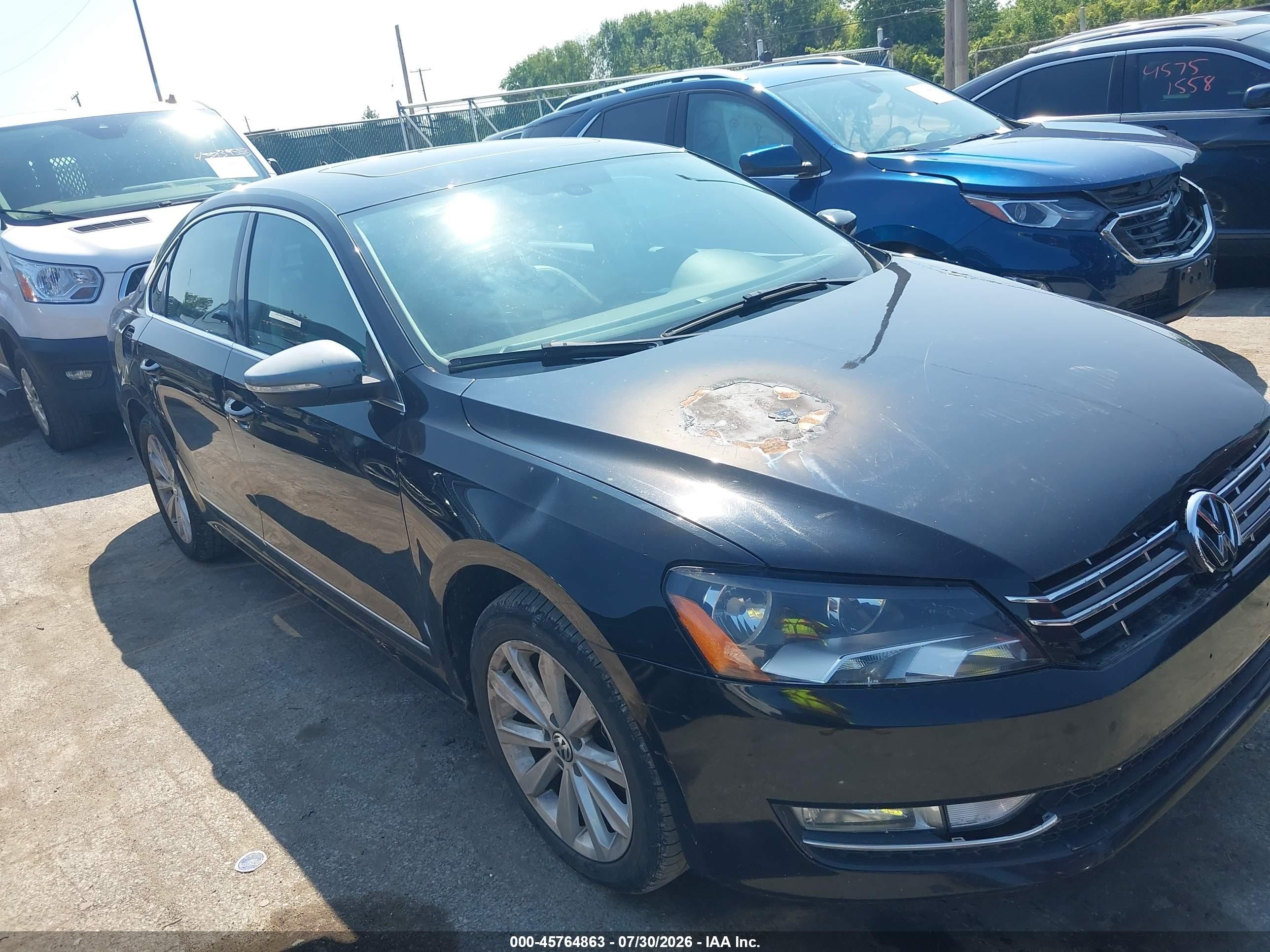 2013 Volkswagen Passat 2.5l Sel Premium Black vin: 1VWCH7A38DC043087