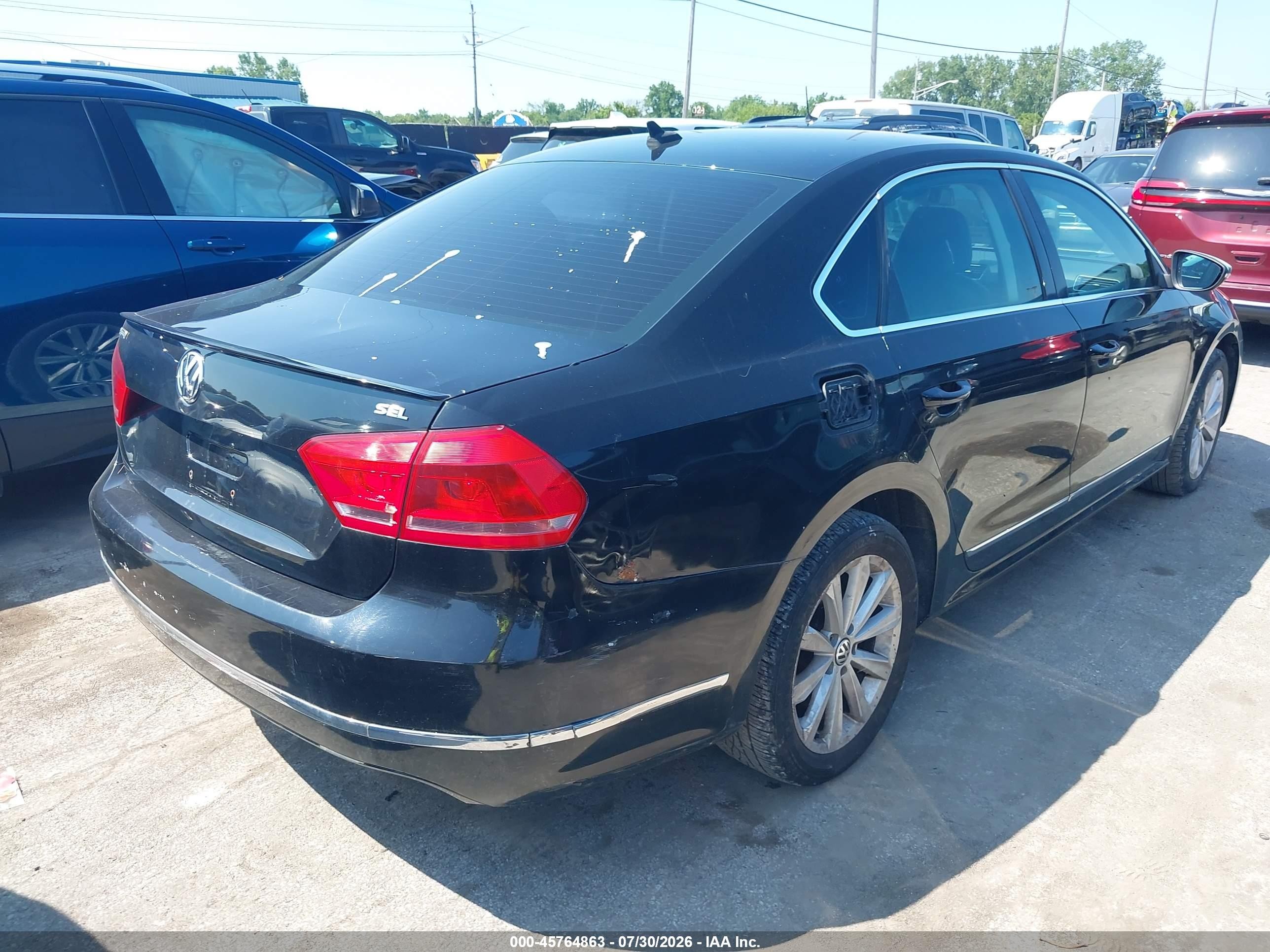 2013 Volkswagen Passat 2.5l Sel Premium Black vin: 1VWCH7A38DC043087