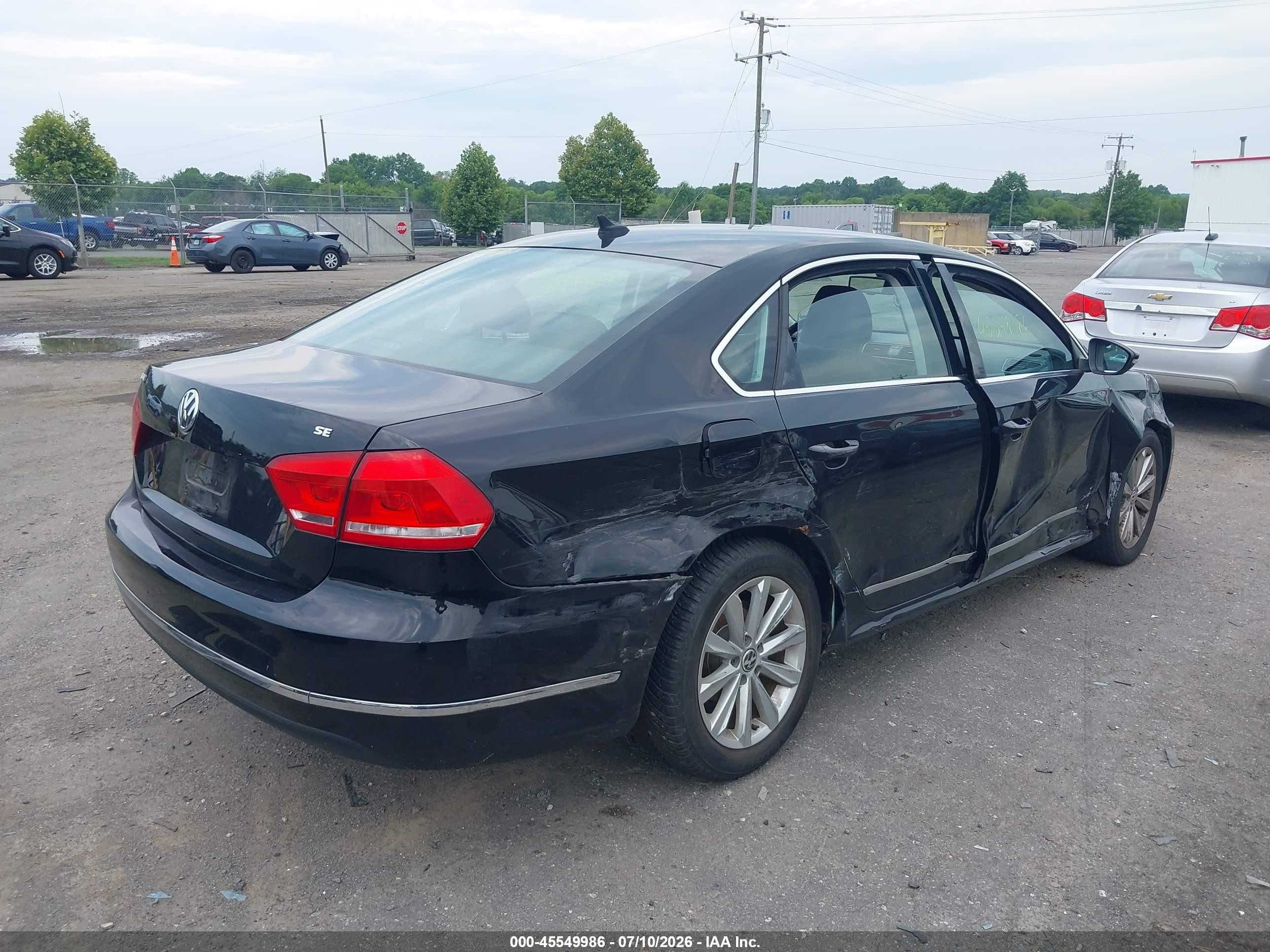 2012 Volkswagen Passat 2.5l Sel Черный vin: 1VWCH7A3XCC026399