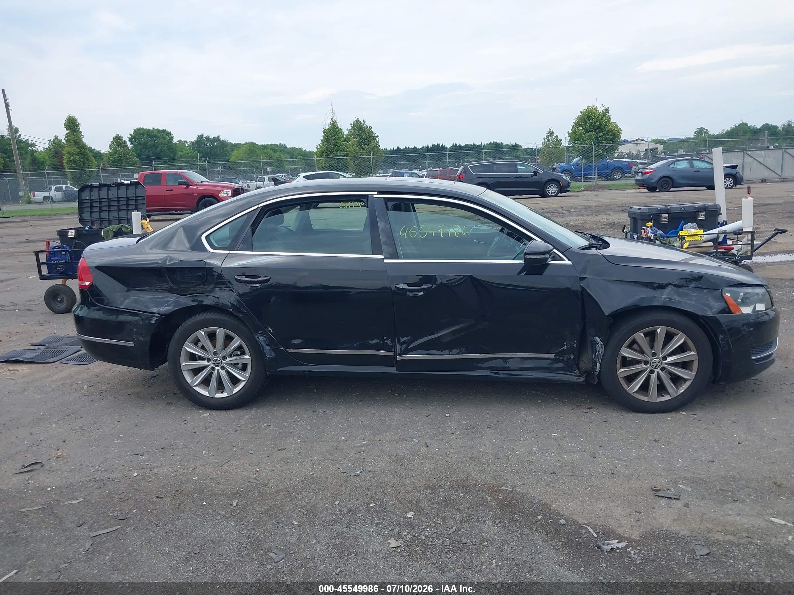 2012 Volkswagen Passat 2.5l Sel Черный vin: 1VWCH7A3XCC026399
