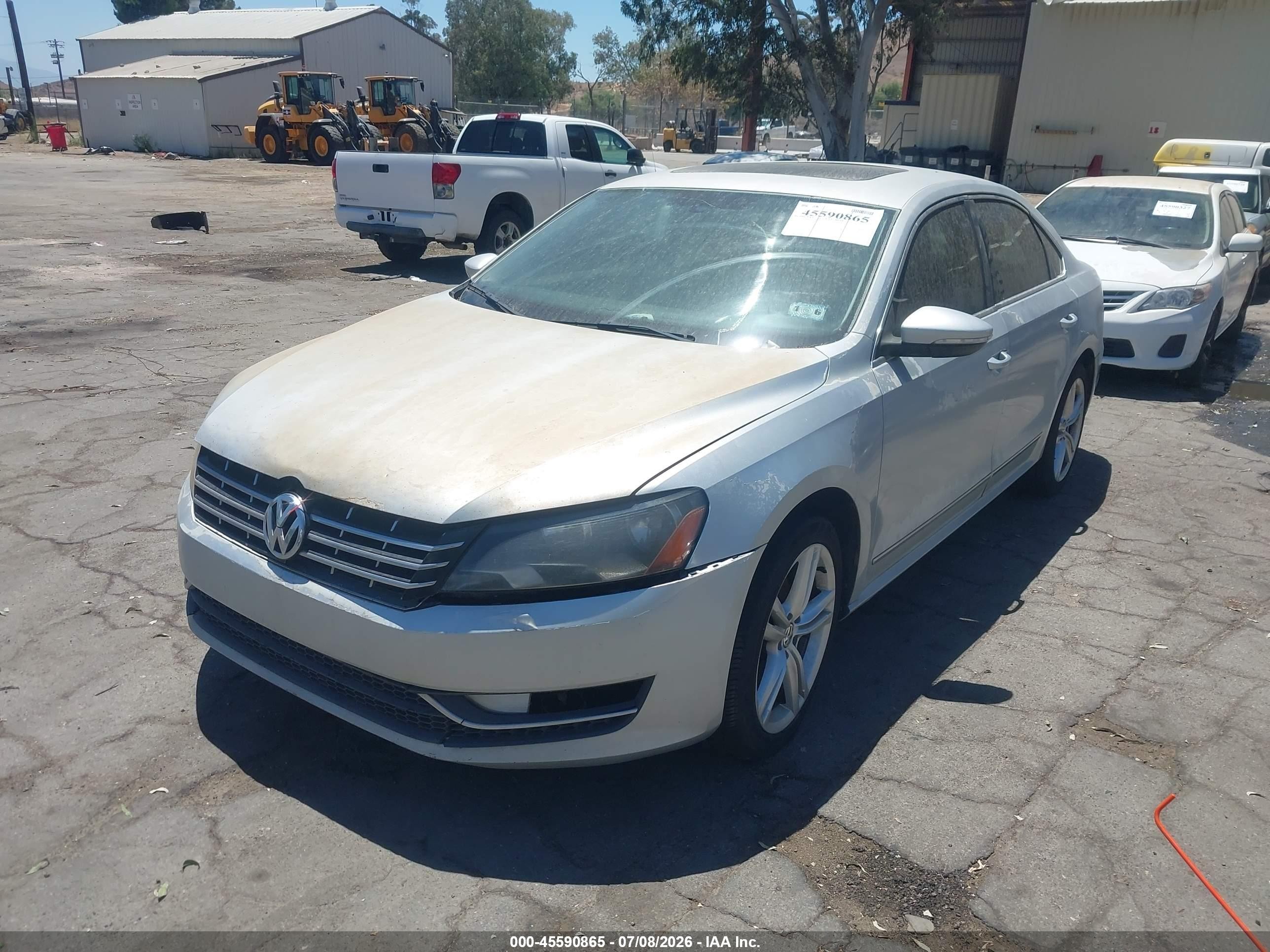 2012 Volkswagen Passat 3.6l V6 Sel Premium Silver vin: 1VWCM7A33CC026157