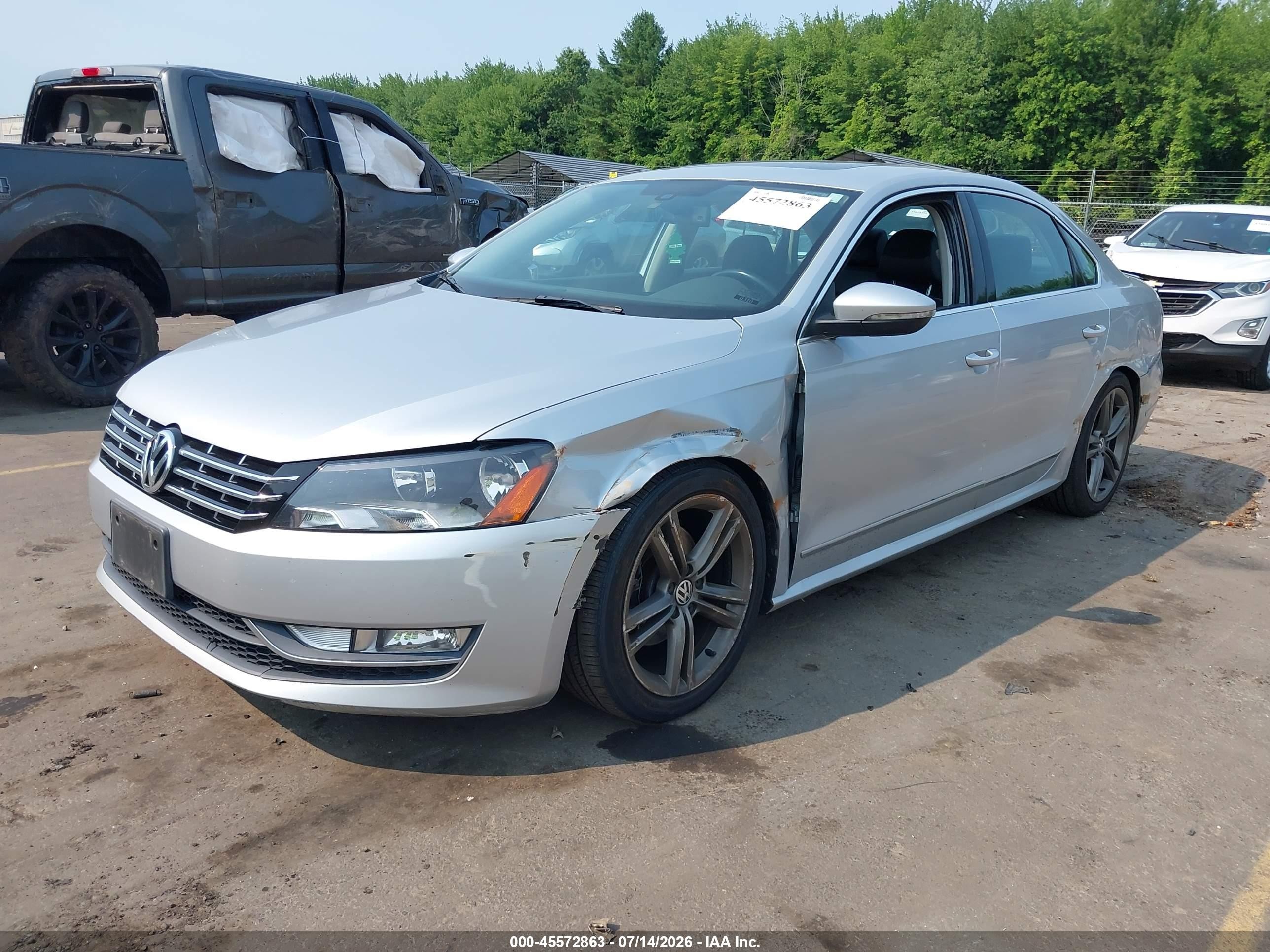 2012 Volkswagen Passat 3.6l V6 Sel Premium Silver vin: 1VWCM7A36CC011734