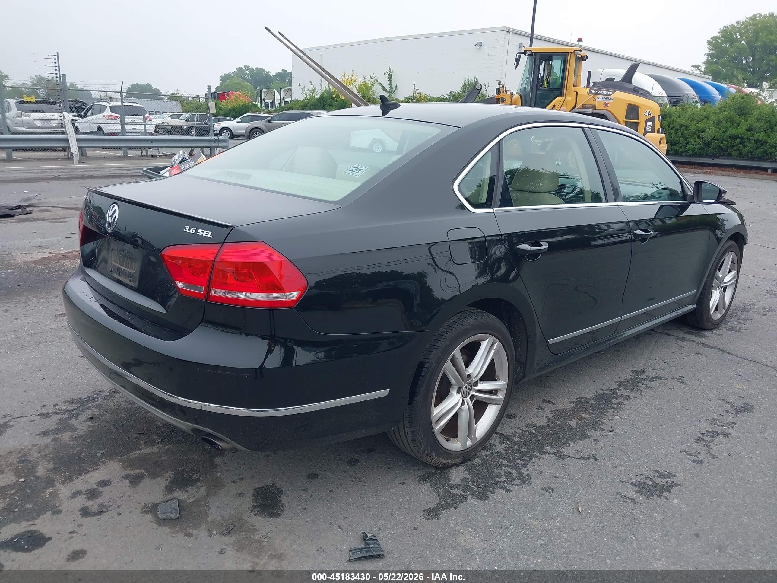 2012 Volkswagen Passat 3.6l V6 Sel Premium Black vin: 1VWCM7A38CC012237