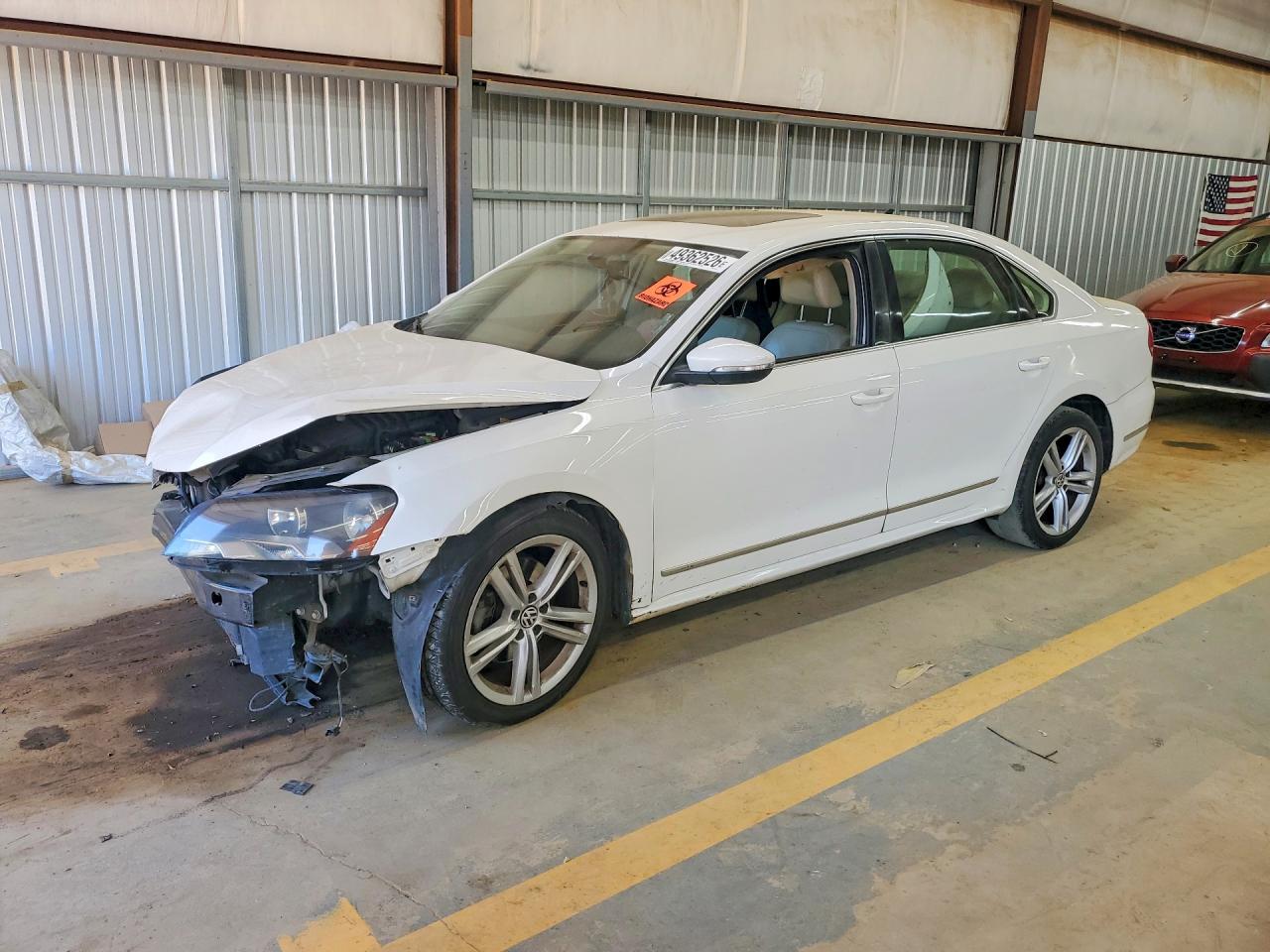 2012 Volkswagen Passat Sel Белый vin: 1VWCM7A39CC012313