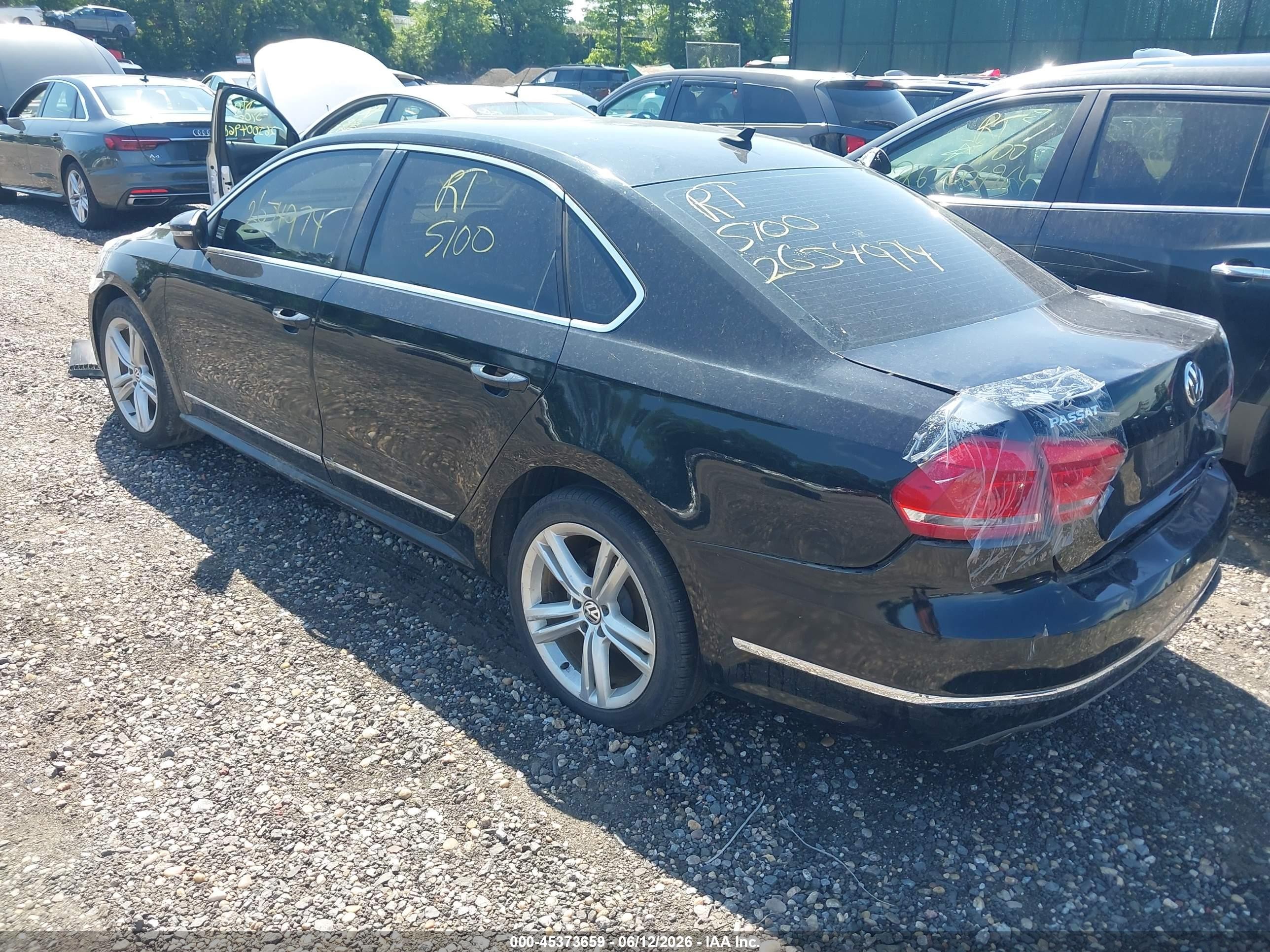 2012 Volkswagen Passat 2.0l Tdi Sel Premium Black vin: 1VWCN7A30CC097359