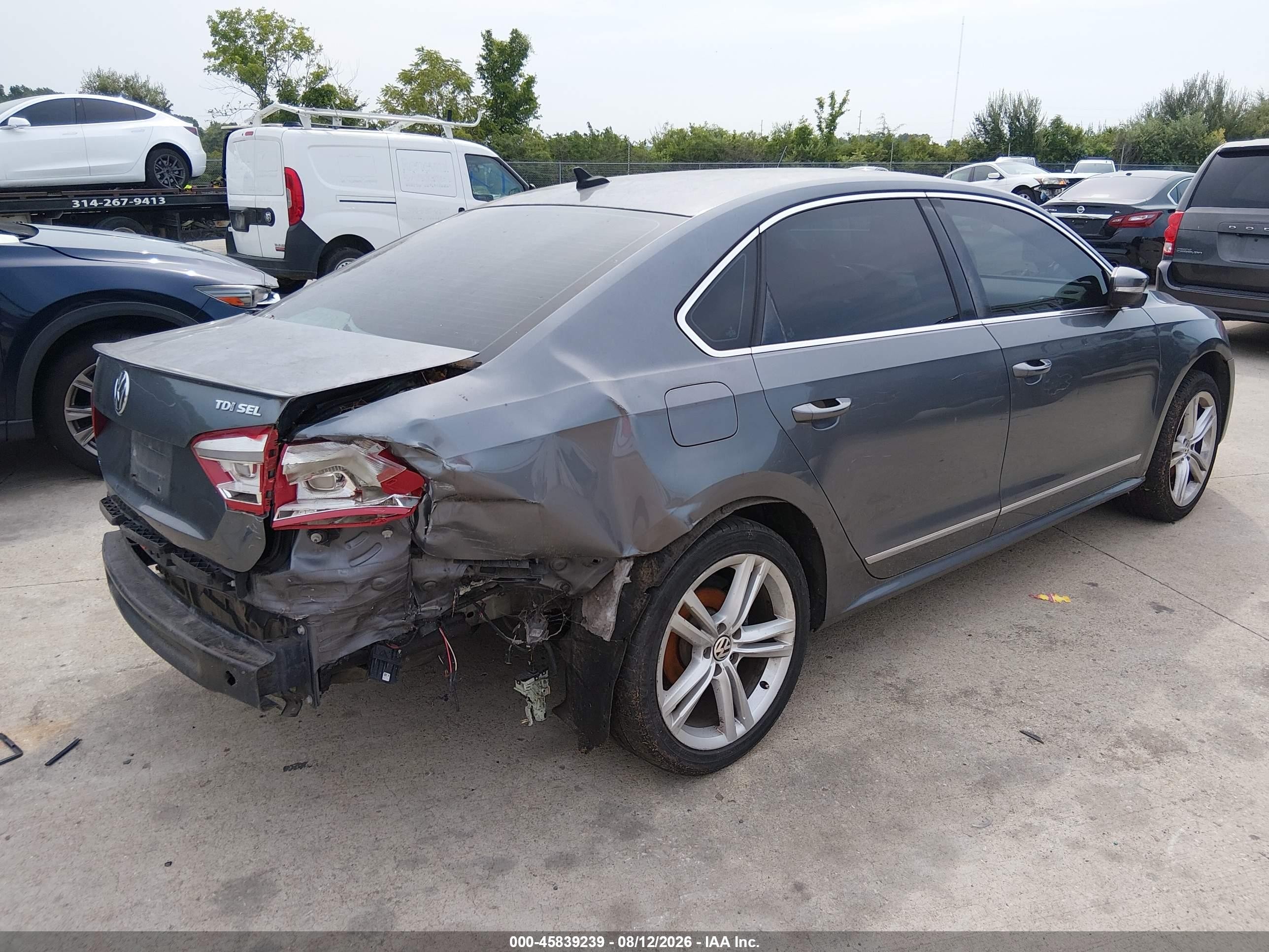 2014 Volkswagen Passat 2.0l Tdi Sel Premium Beige vin: 1VWCN7A30EC076224