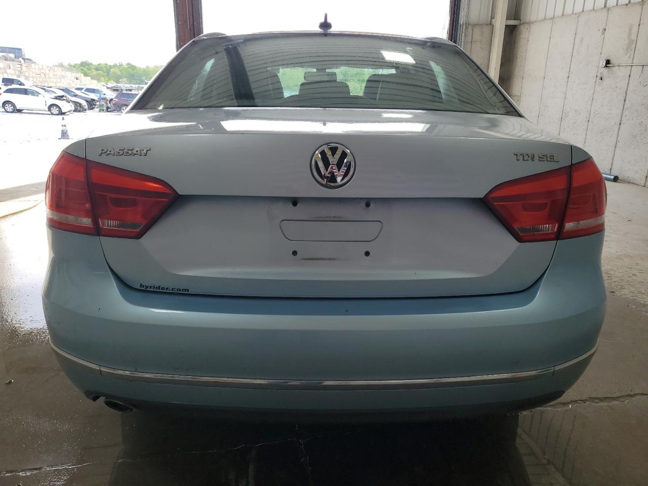 2012 Volkswagen Passat Sel Синий vin: 1VWCN7A31CC020063 Damage: Rear Bumper, Chipped, 3