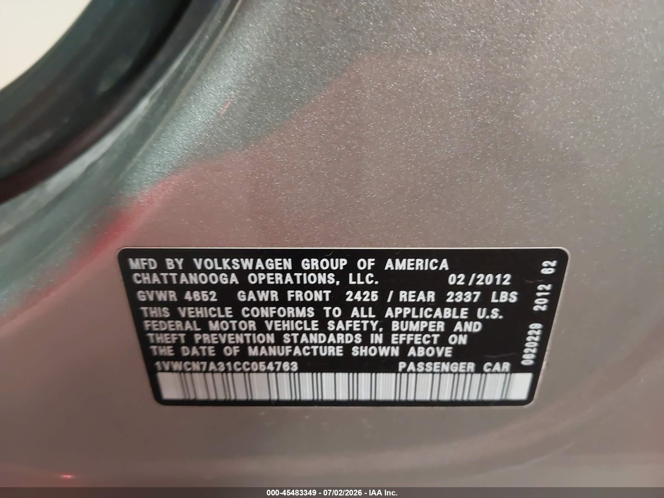 2012 Volkswagen Passat 2.0l Tdi Sel Premium Серебряный vin: 1VWCN7A31CC054763