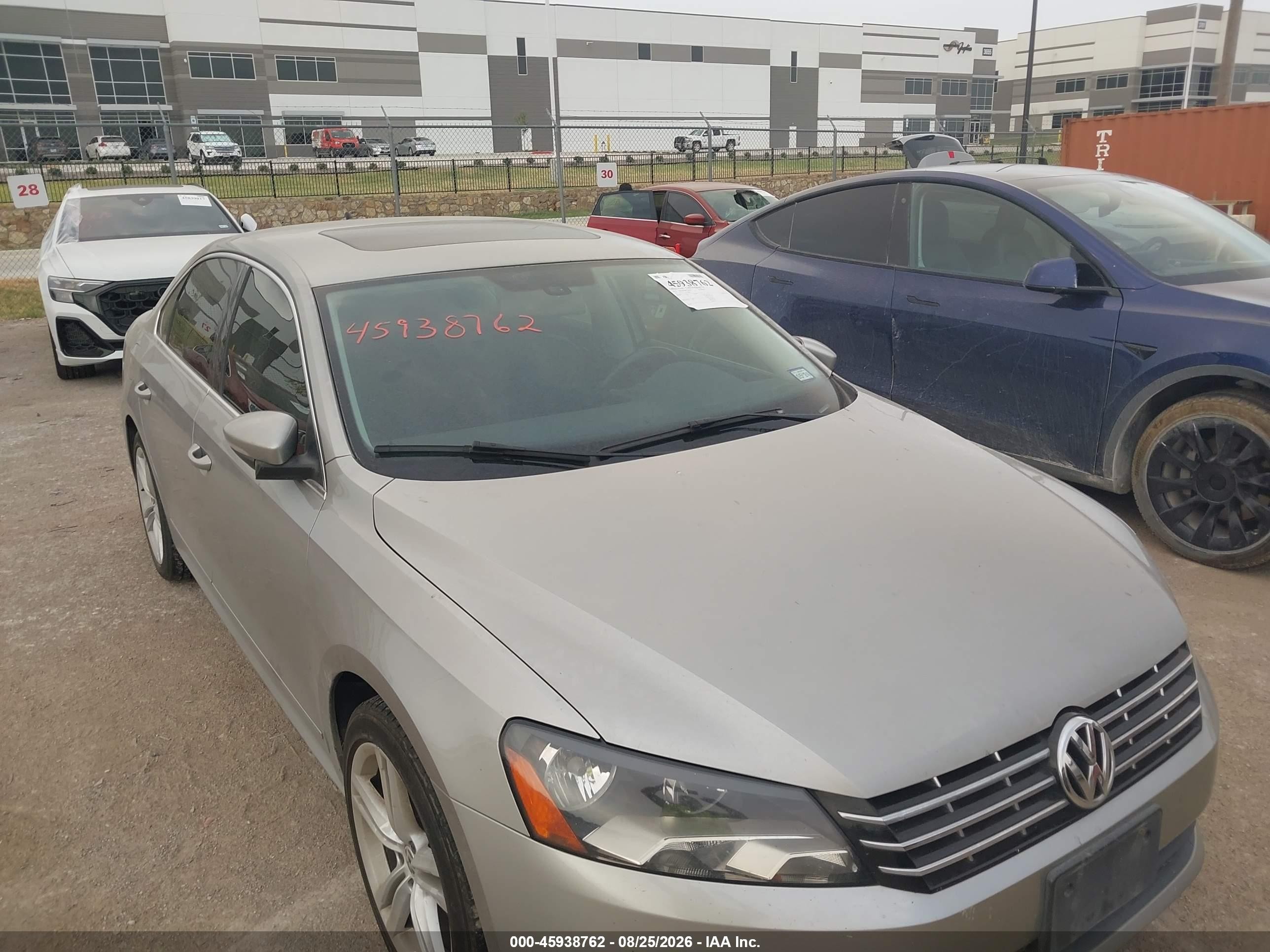 2012 Volkswagen Passat 2.0l Tdi Sel Premium Gray vin: 1VWCN7A34CC008733