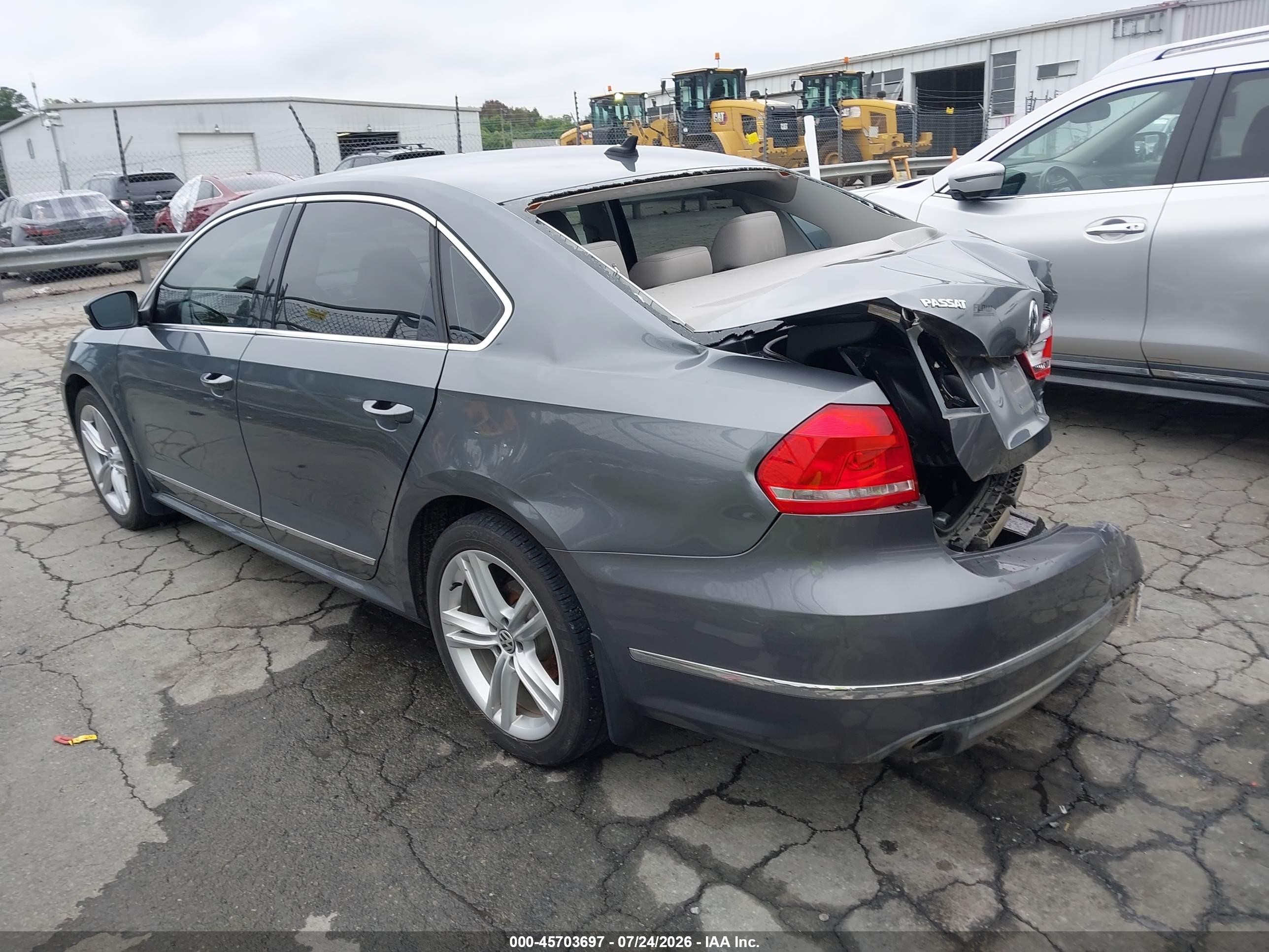 2014 Volkswagen Passat 2.0l Tdi Sel Premium Gray vin: 1VWCN7A34EC062777