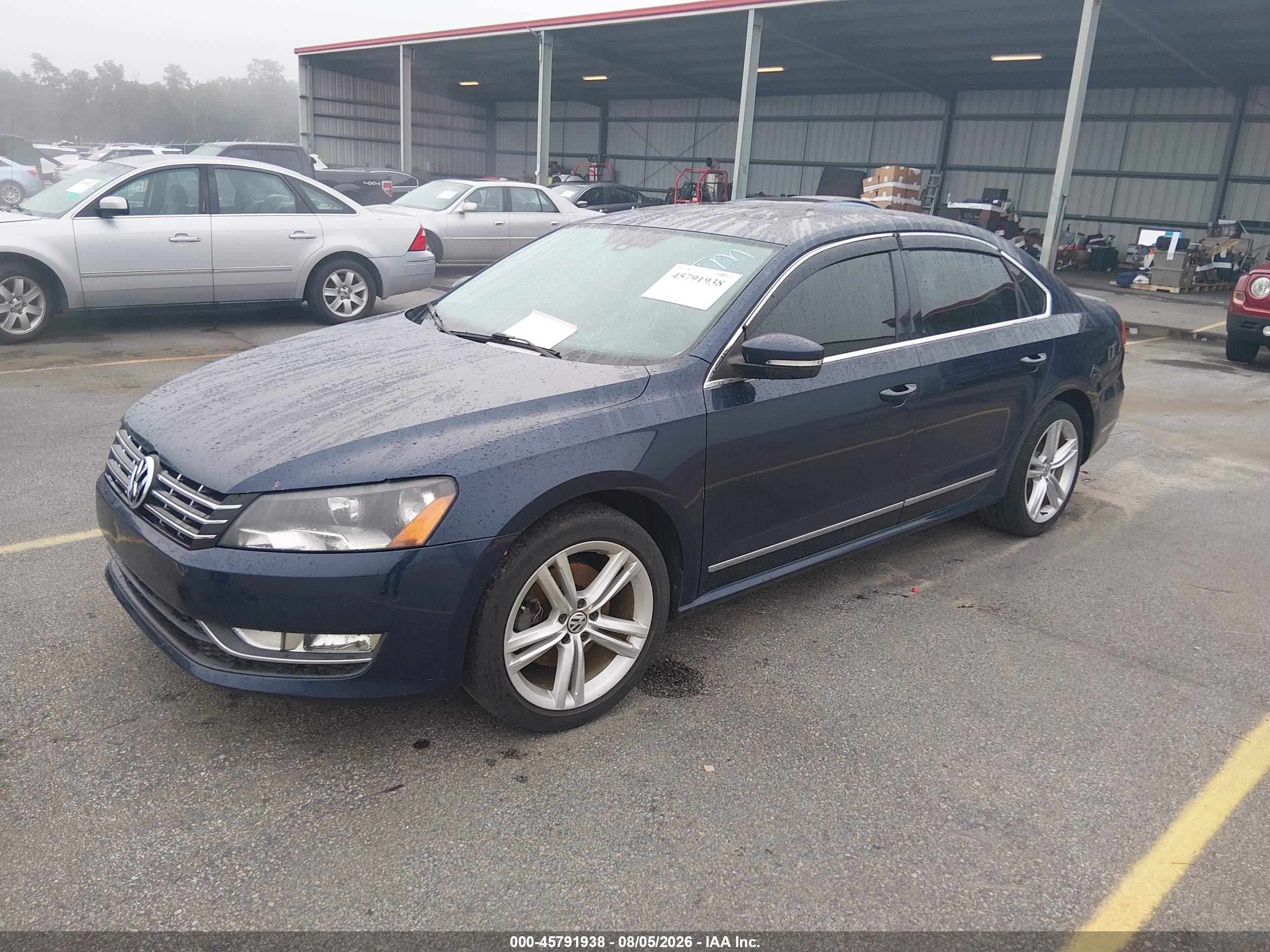 2014 Volkswagen Passat 2.0l Tdi Sel Premium Blue vin: 1VWCN7A34EC068286