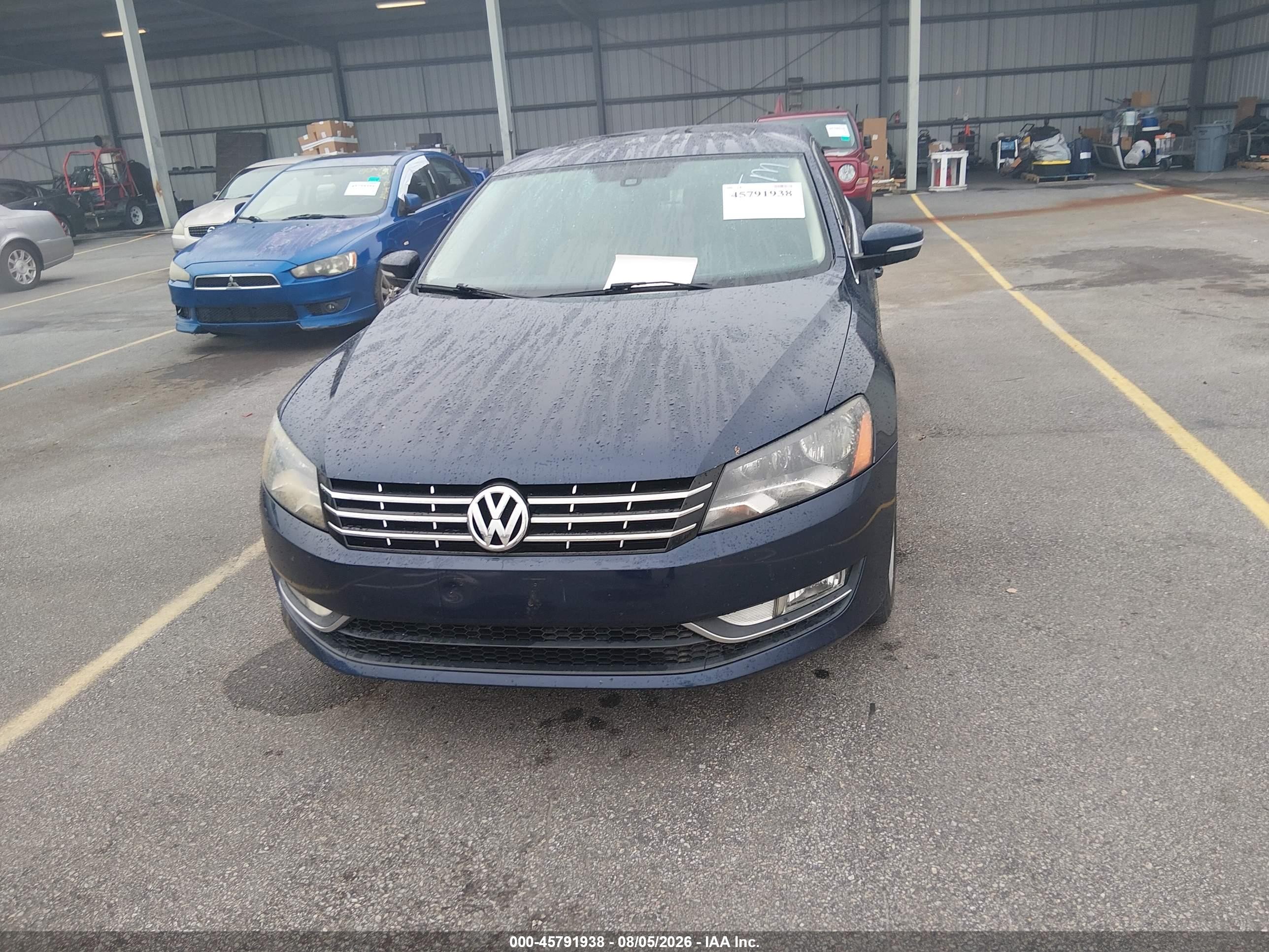 2014 Volkswagen Passat 2.0l Tdi Sel Premium Blue vin: 1VWCN7A34EC068286