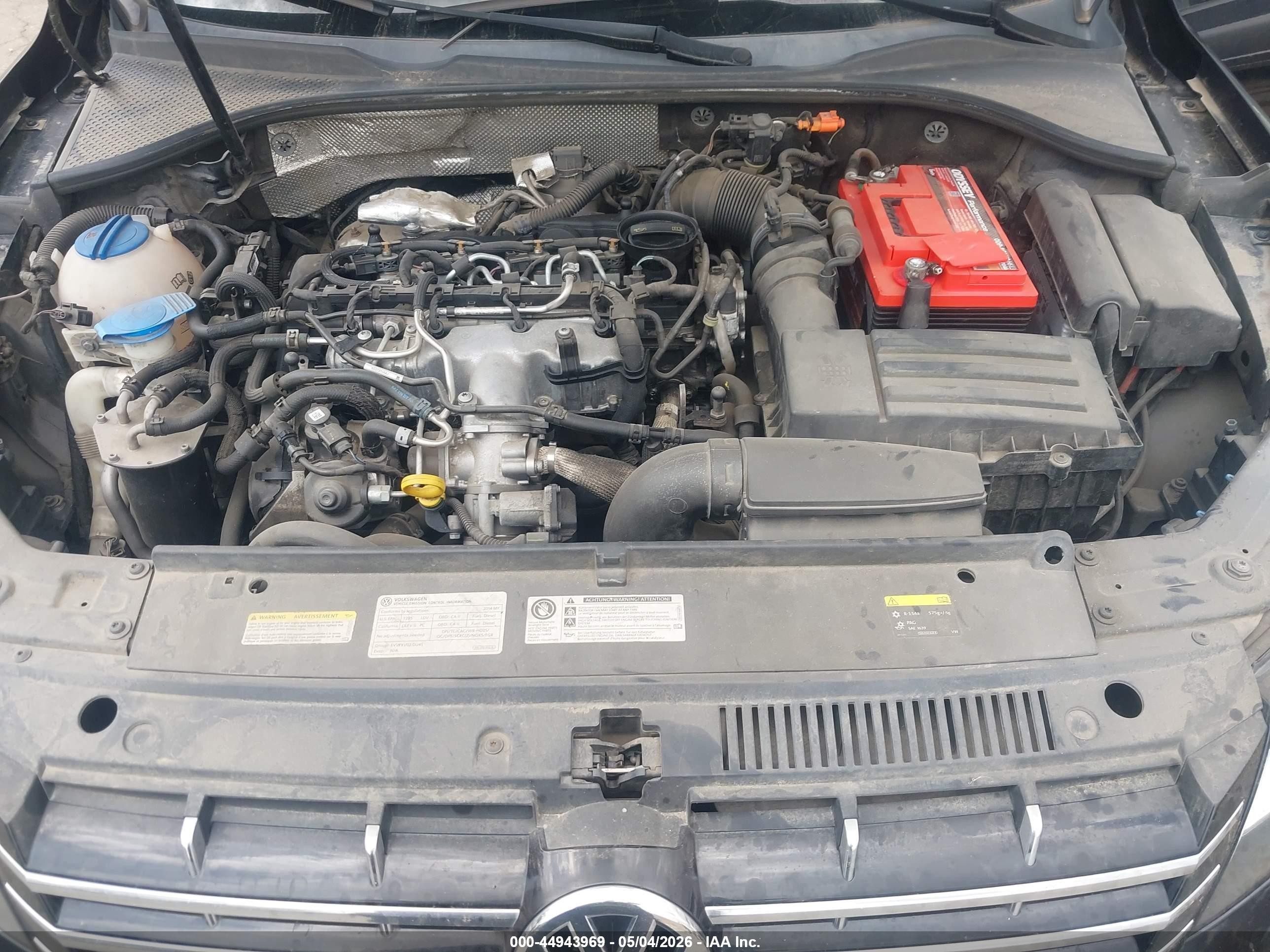2014 Volkswagen Passat 2.0l Tdi Sel Premium Черный vin: 1VWCN7A34EC097836