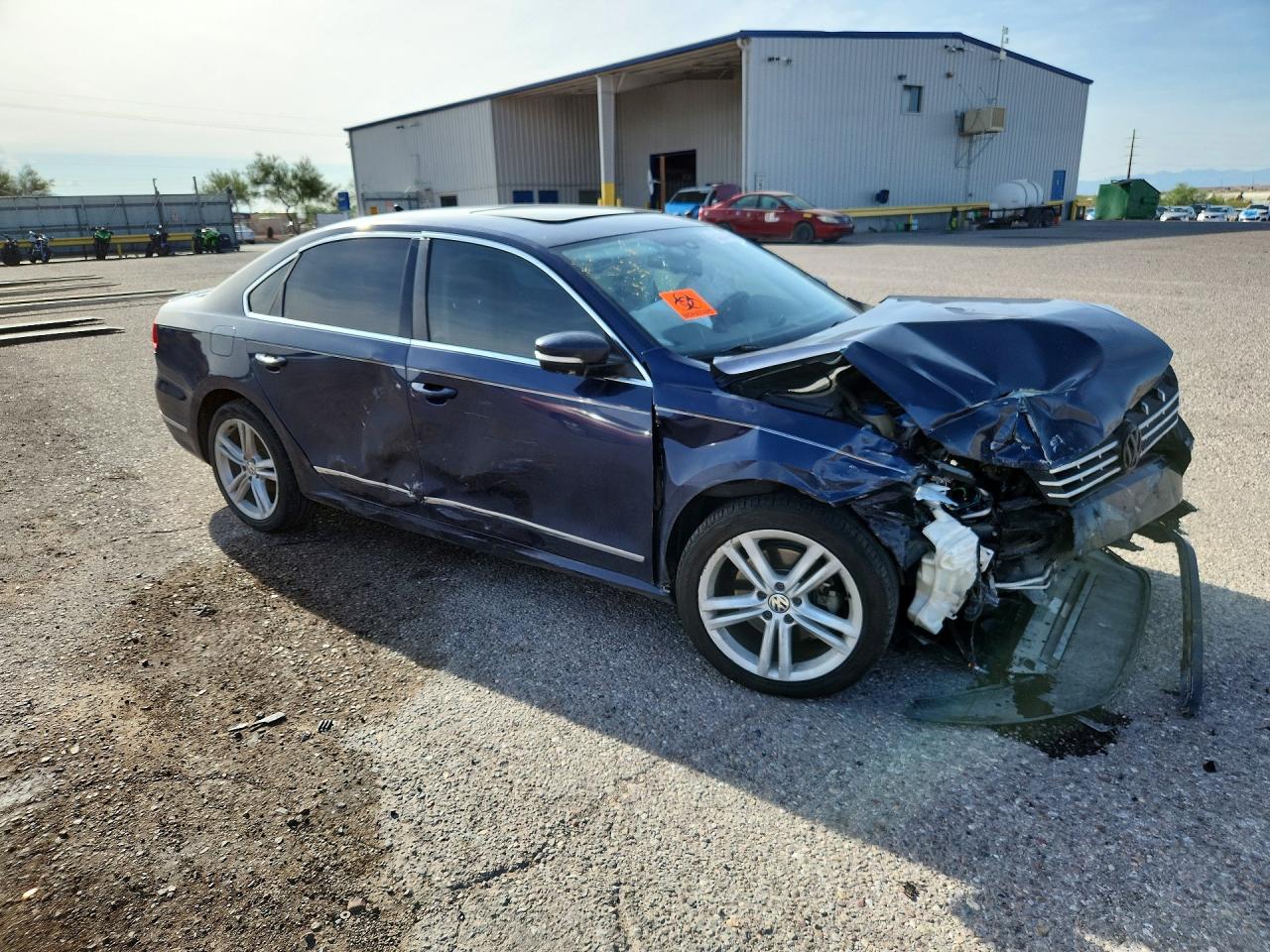 2014 Volkswagen Passat Sel Синий vin: 1VWCN7A34EC111511