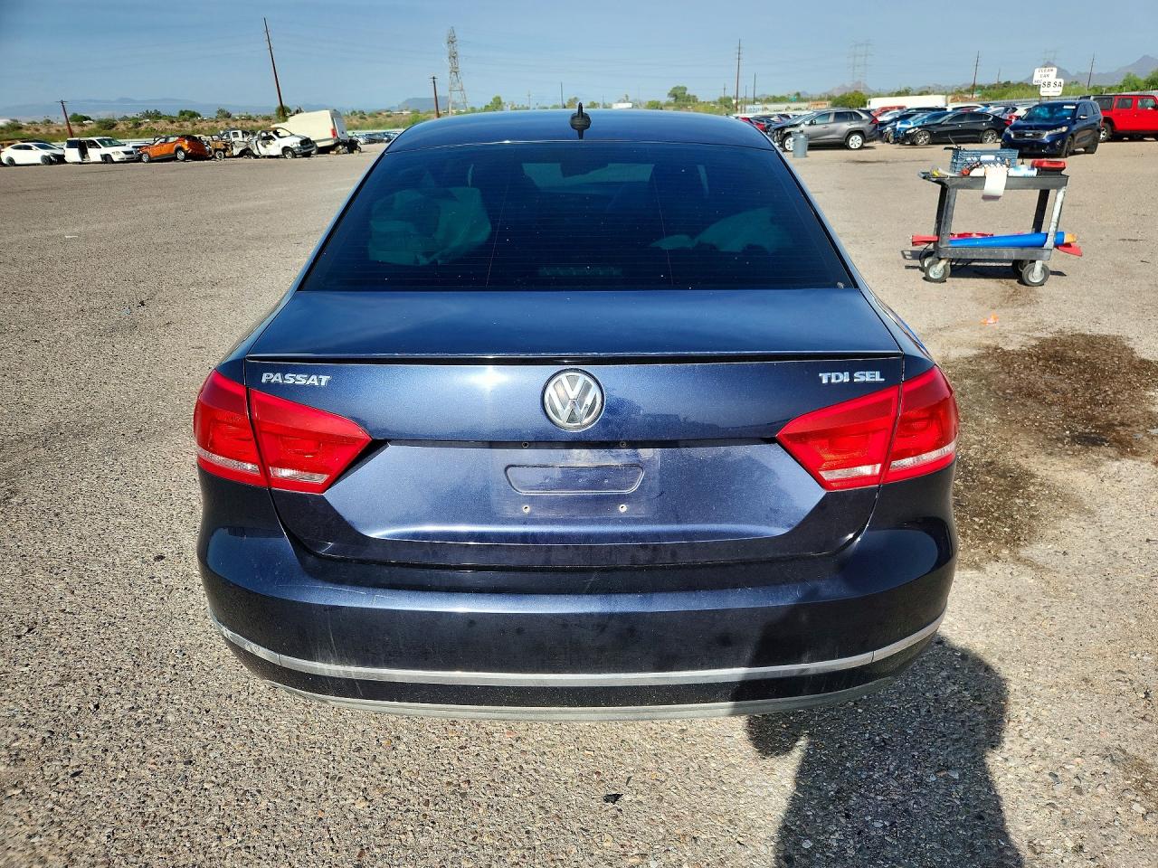 2014 Volkswagen Passat Sel Синий vin: 1VWCN7A34EC111511