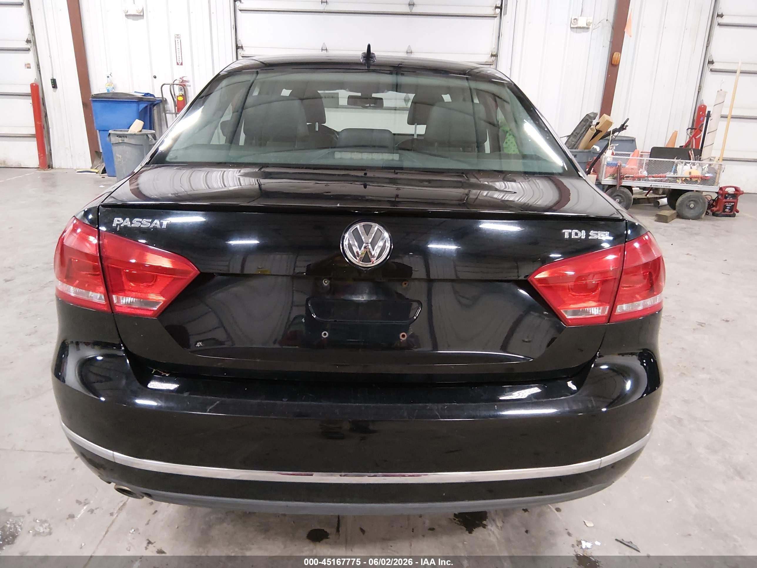 2013 Volkswagen Passat 2.0l Tdi Sel Premium Black vin: 1VWCN7A35DC011335