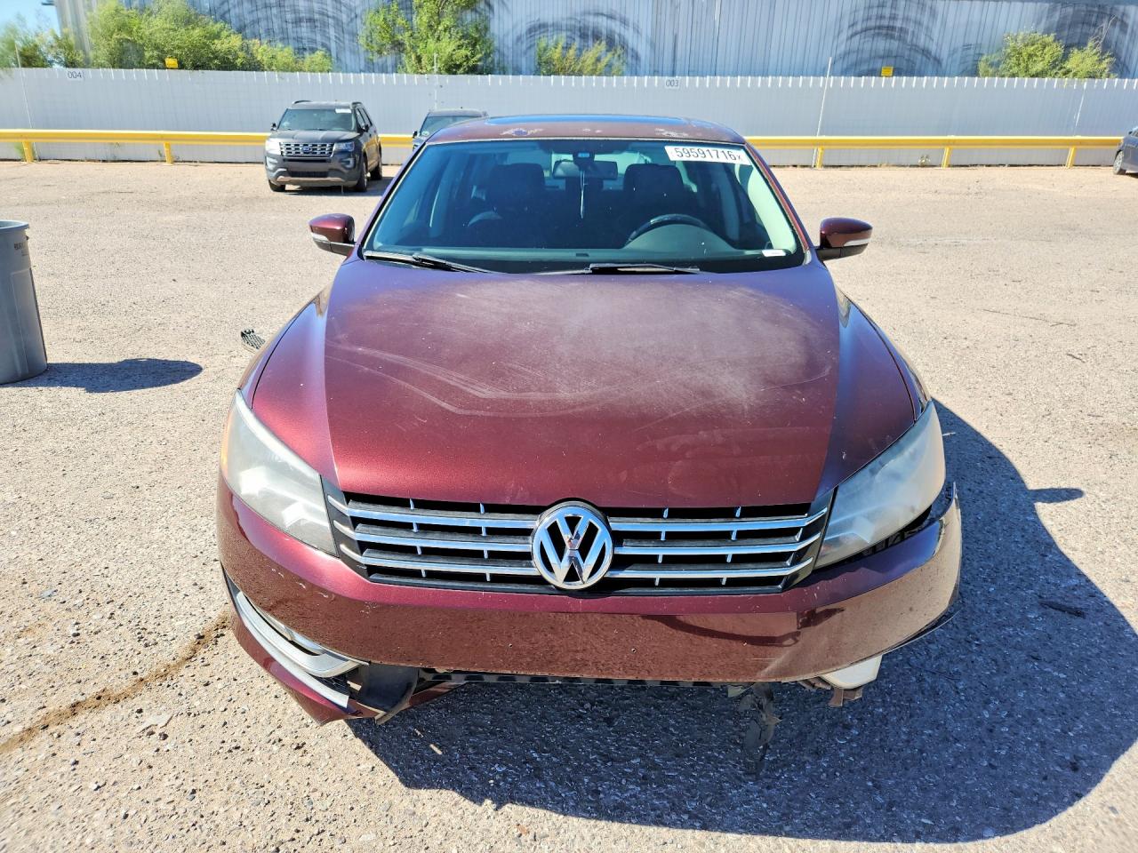 2013 Volkswagen Passat Sel Maroon vin: 1VWCN7A35DC147321
