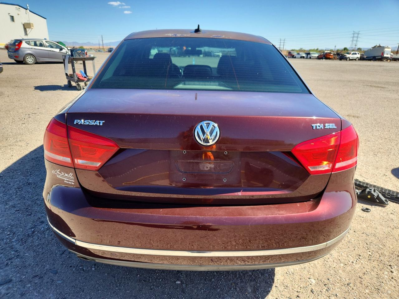 2013 Volkswagen Passat Sel Maroon vin: 1VWCN7A35DC147321