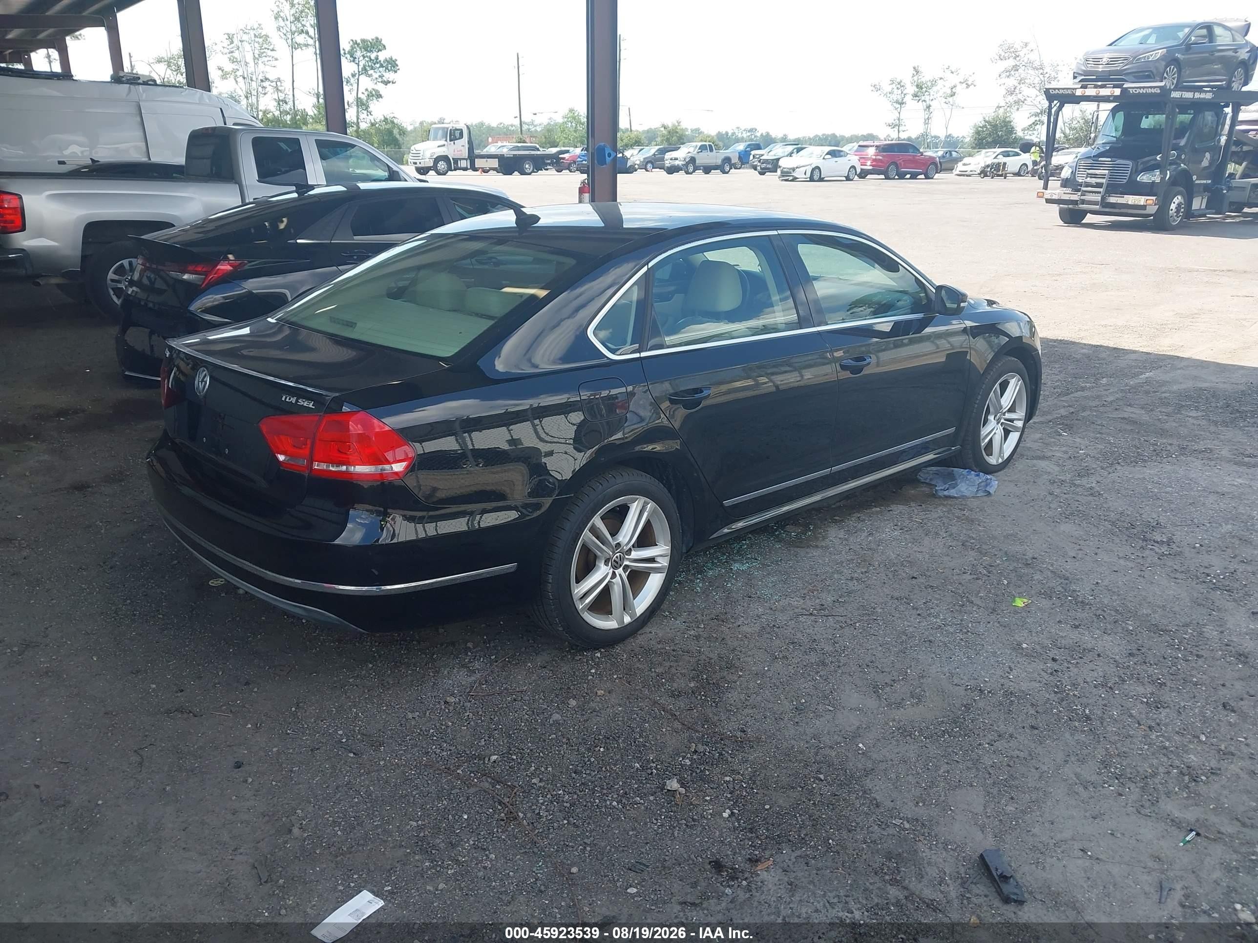 2014 Volkswagen Passat 2.0l Tdi Sel Premium Black vin: 1VWCN7A35EC049844