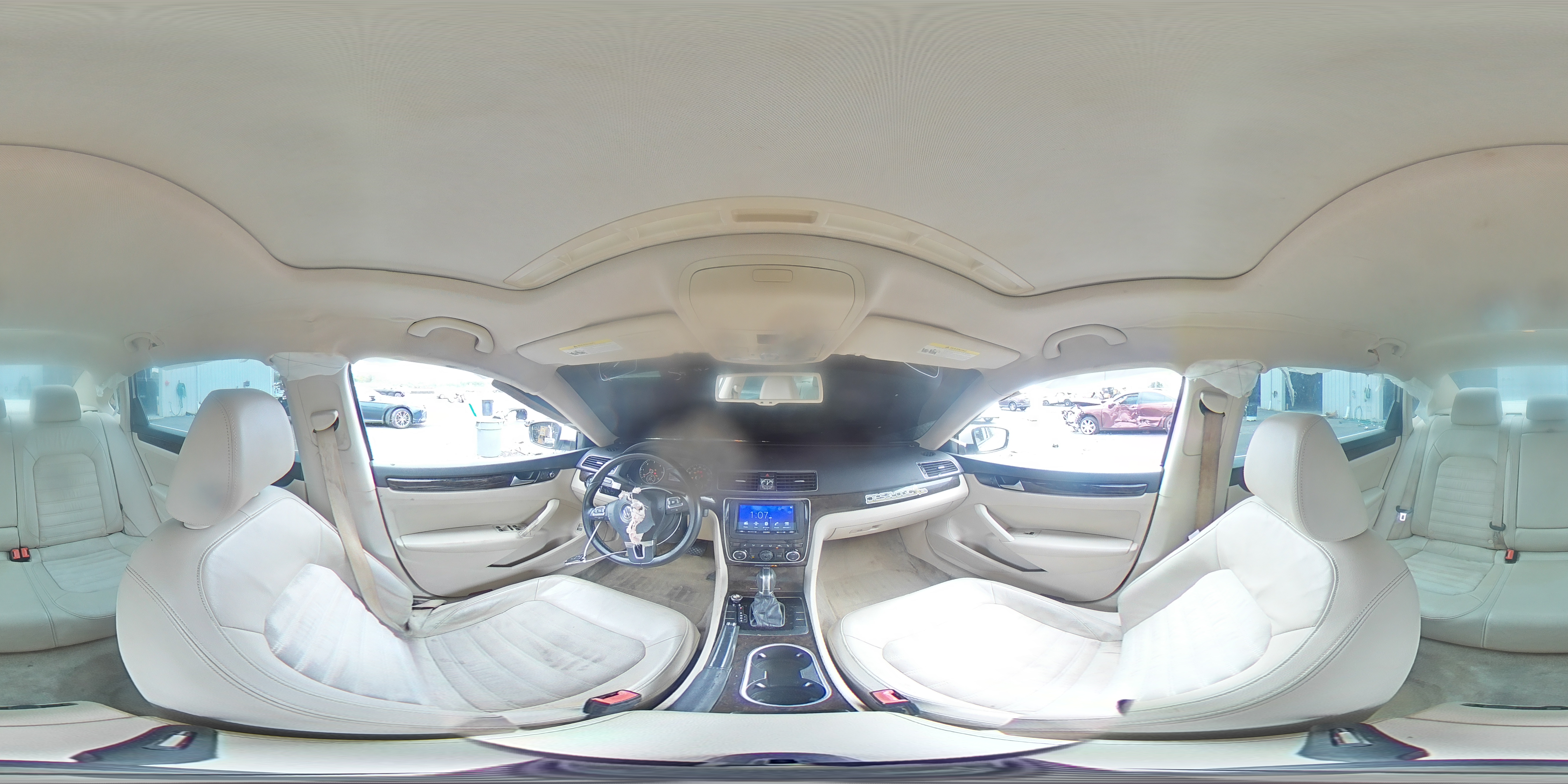 2014 Volkswagen Passat Sel White vin: 1VWCN7A35EC119861