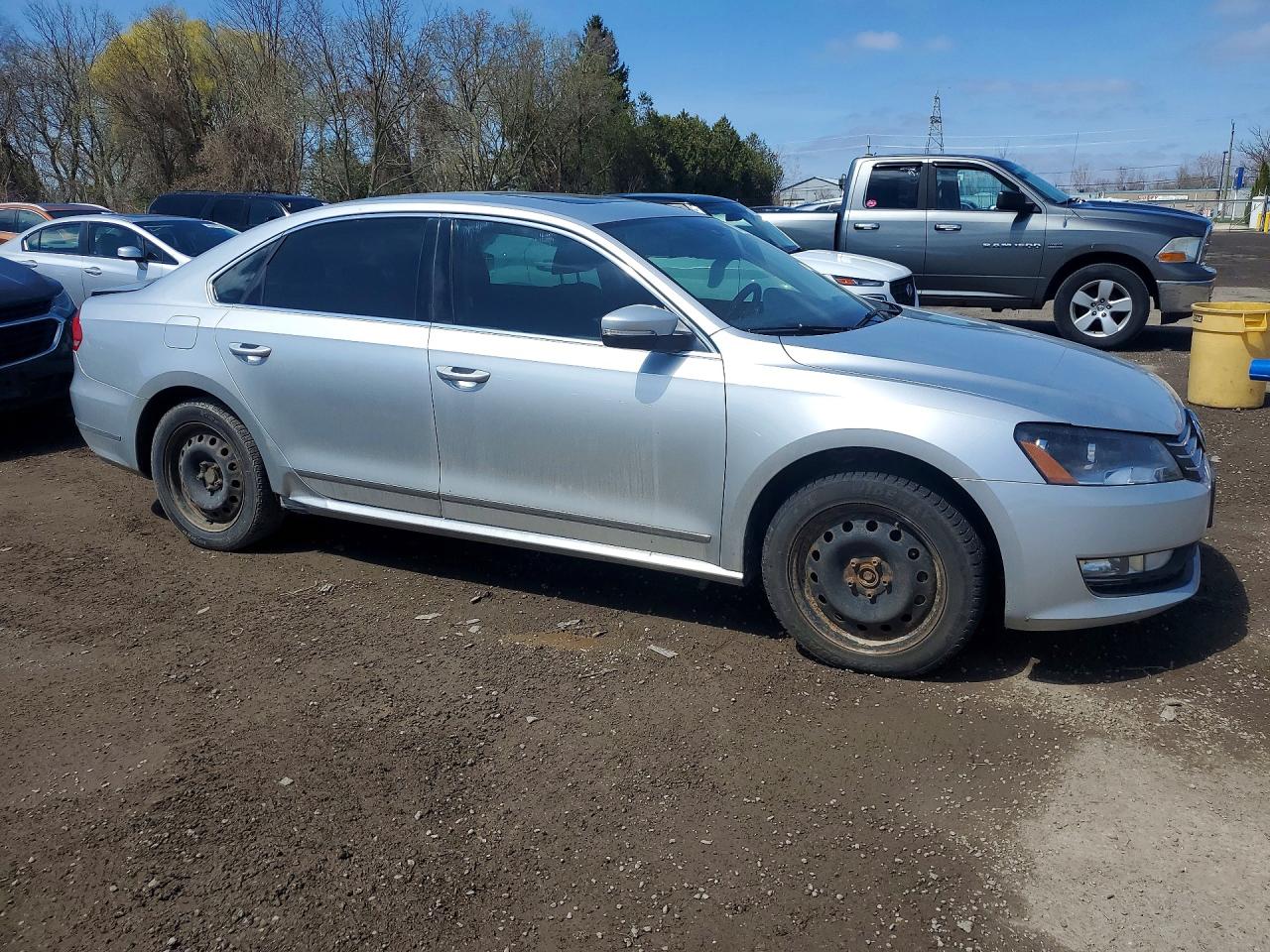 2014 Volkswagen Passat Sel Silver vin: 1VWCN7A35EC121321