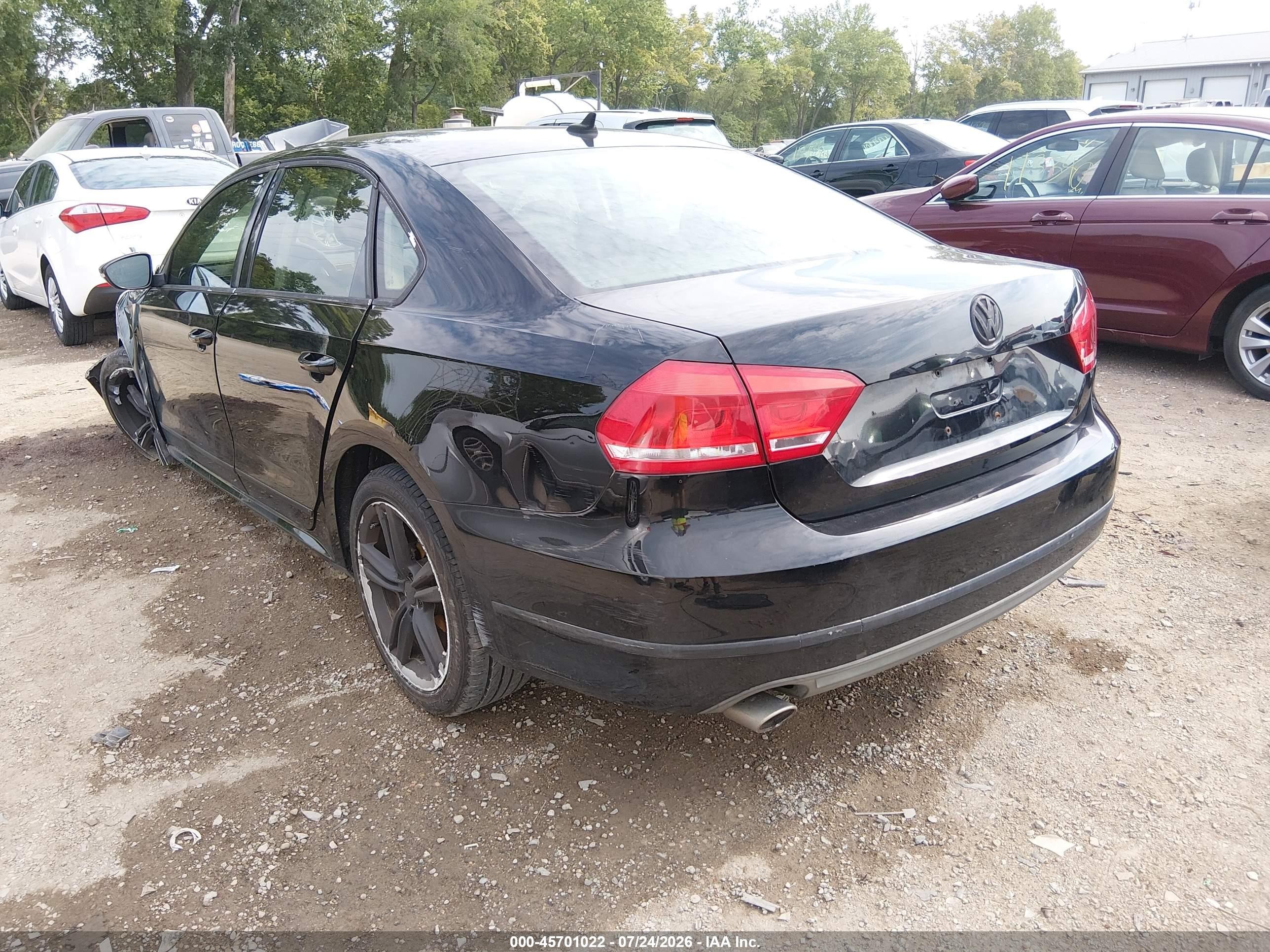 2012 Volkswagen Passat 2.0l Tdi Sel Premium Black vin: 1VWCN7A36CC071073