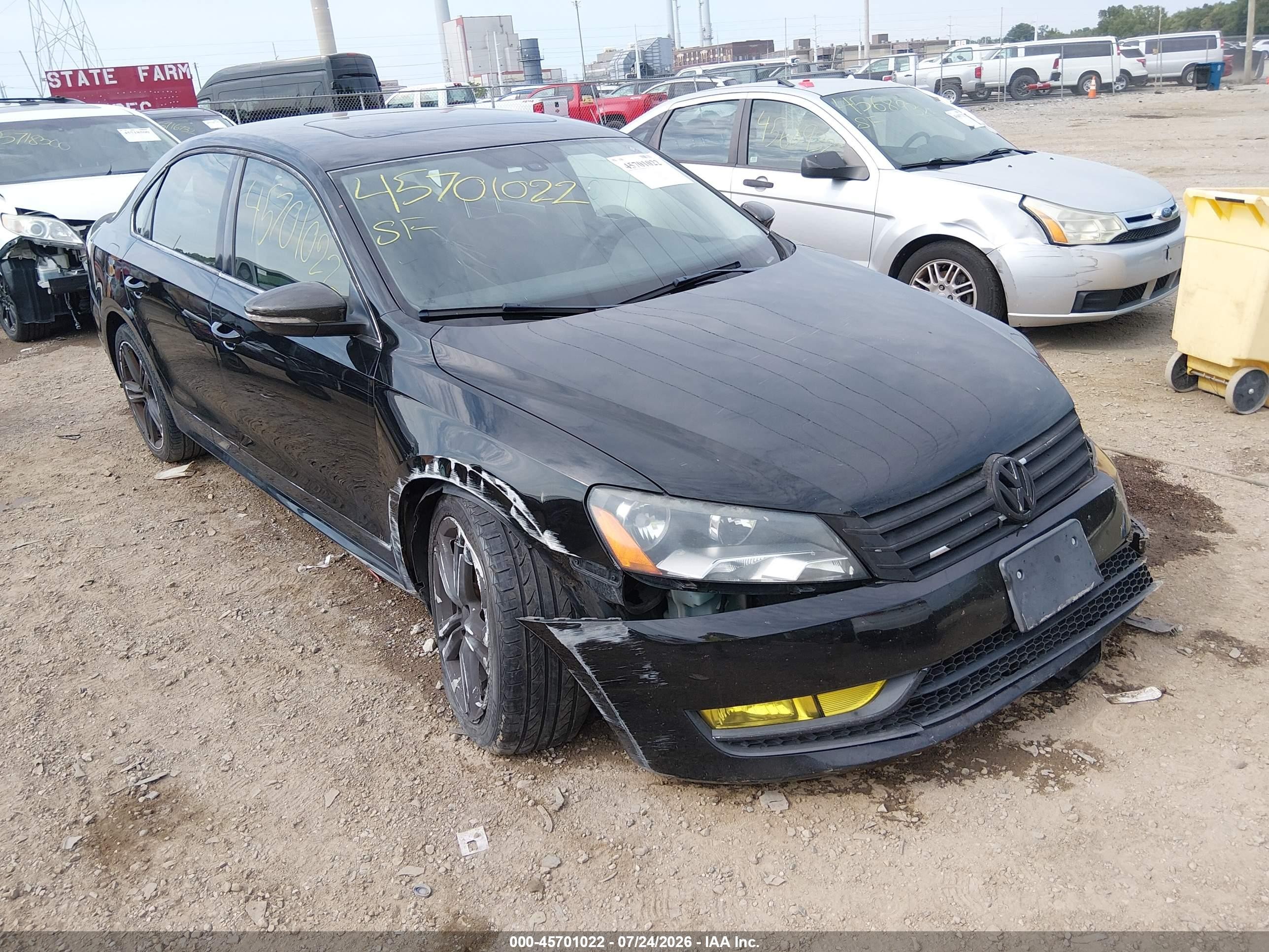 2012 Volkswagen Passat 2.0l Tdi Sel Premium Black vin: 1VWCN7A36CC071073