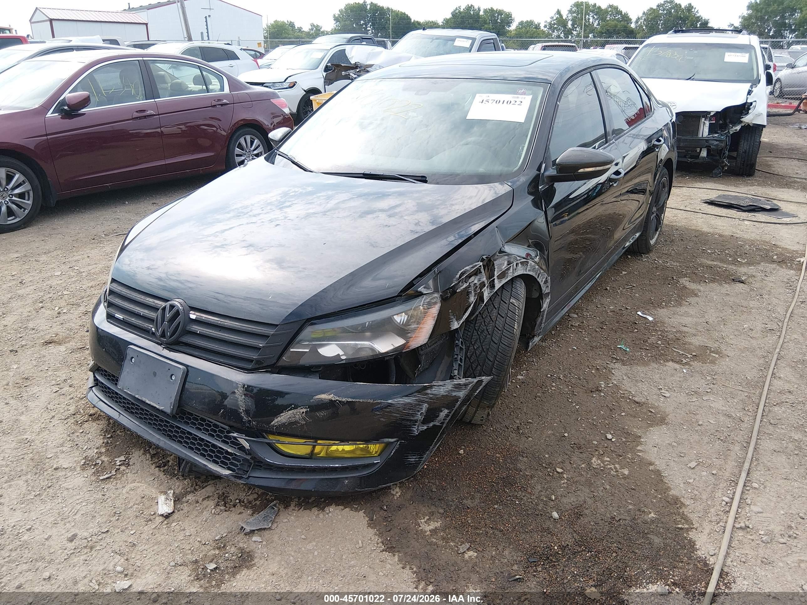 2012 Volkswagen Passat 2.0l Tdi Sel Premium Black vin: 1VWCN7A36CC071073