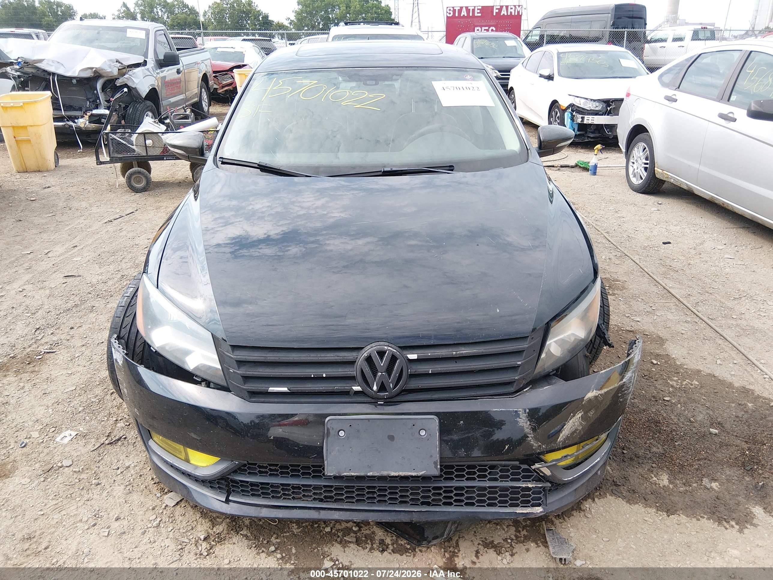 2012 Volkswagen Passat 2.0l Tdi Sel Premium Black vin: 1VWCN7A36CC071073