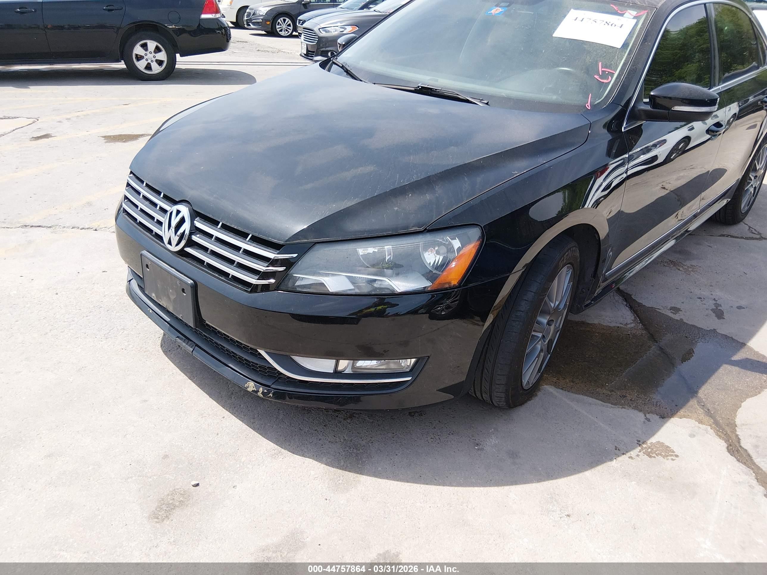 2012 Volkswagen Passat 2.0l Tdi Sel Premium Black vin: 1VWCN7A36CC106789